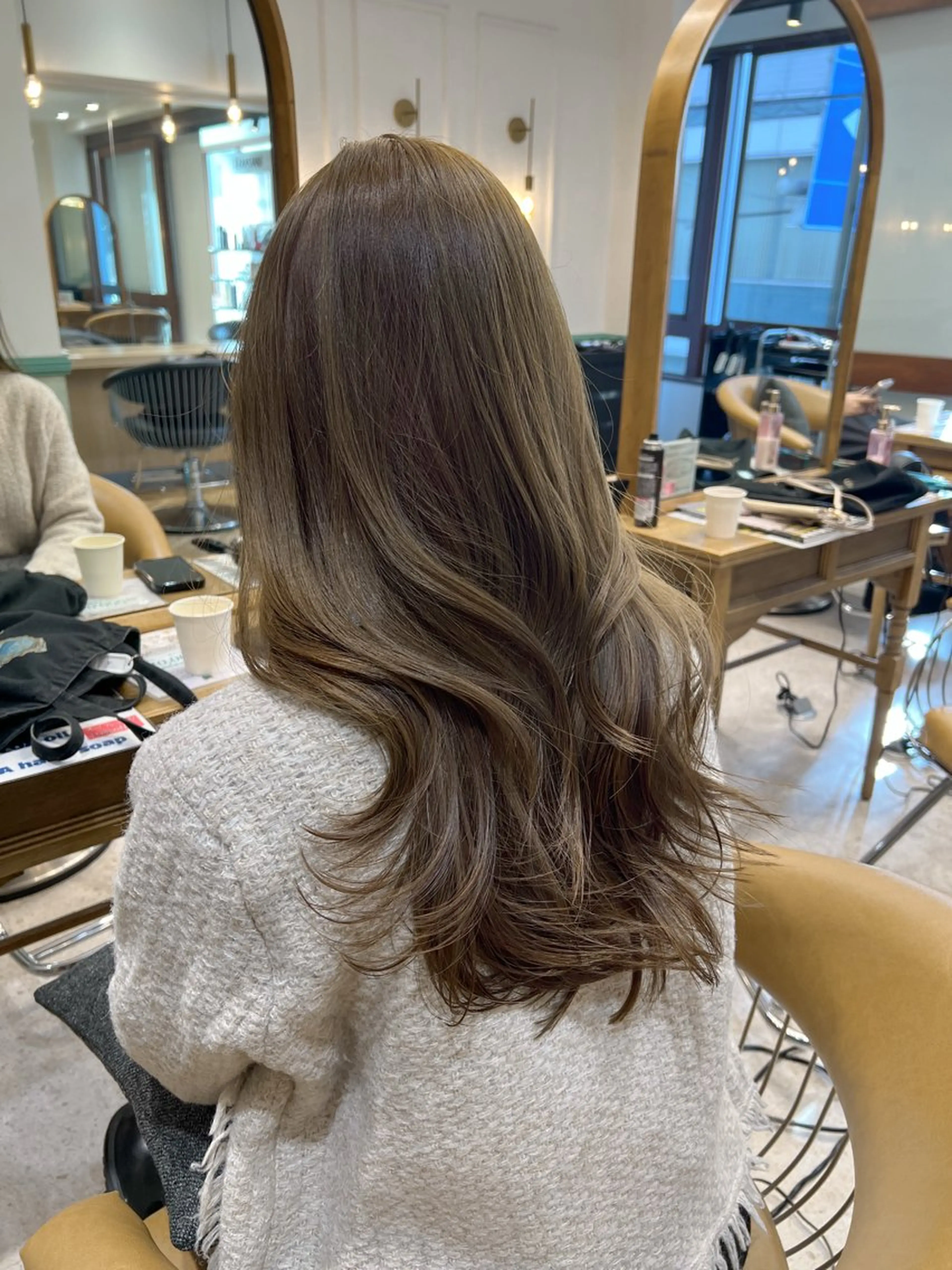 セミロング カット ヘアカラー トリートメント 韓国レイヤーカット/ 縮毛矯正/羽田航のヘアスタイル