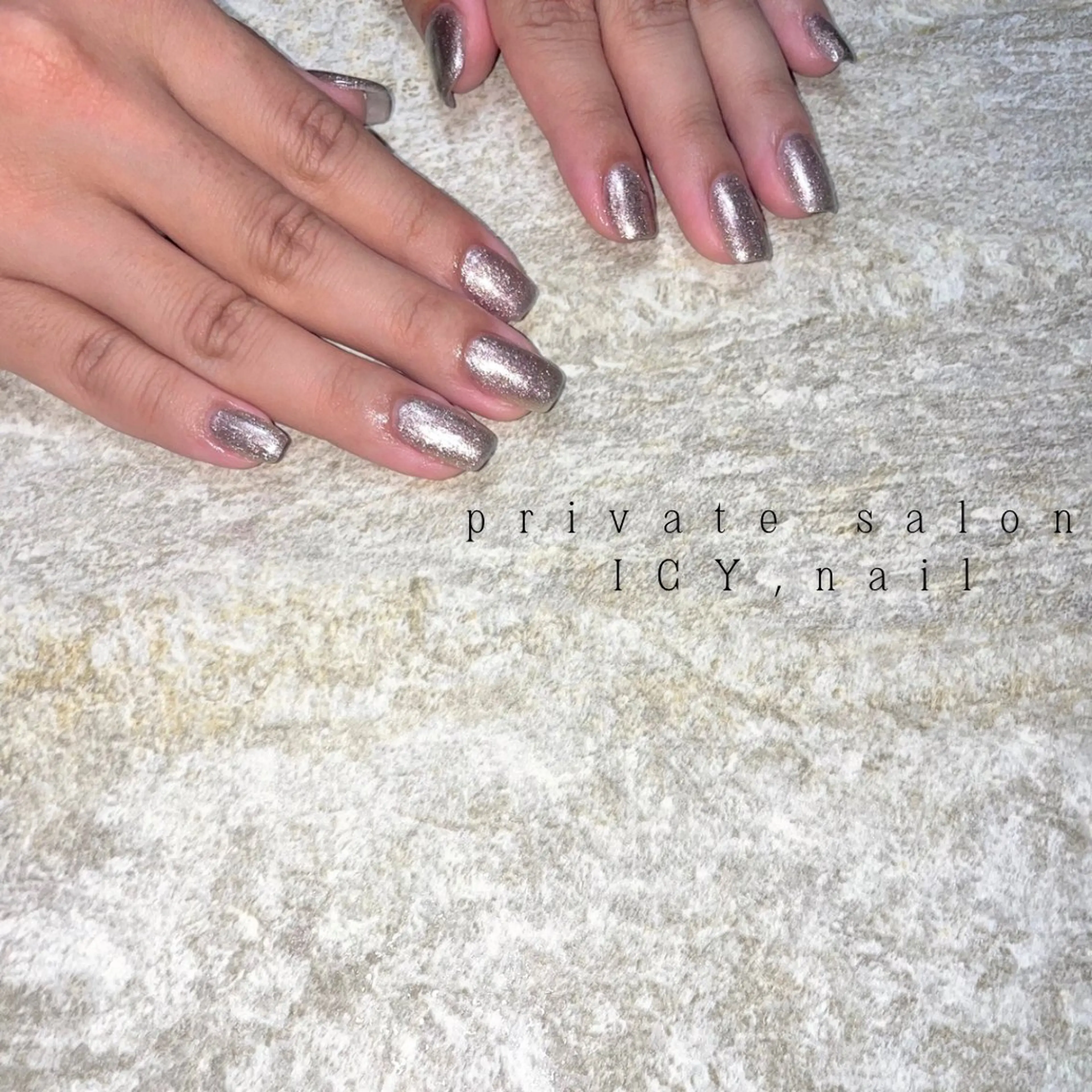 ネイル ワンカラーネイル ICY,nail REINAのネイルデザイン