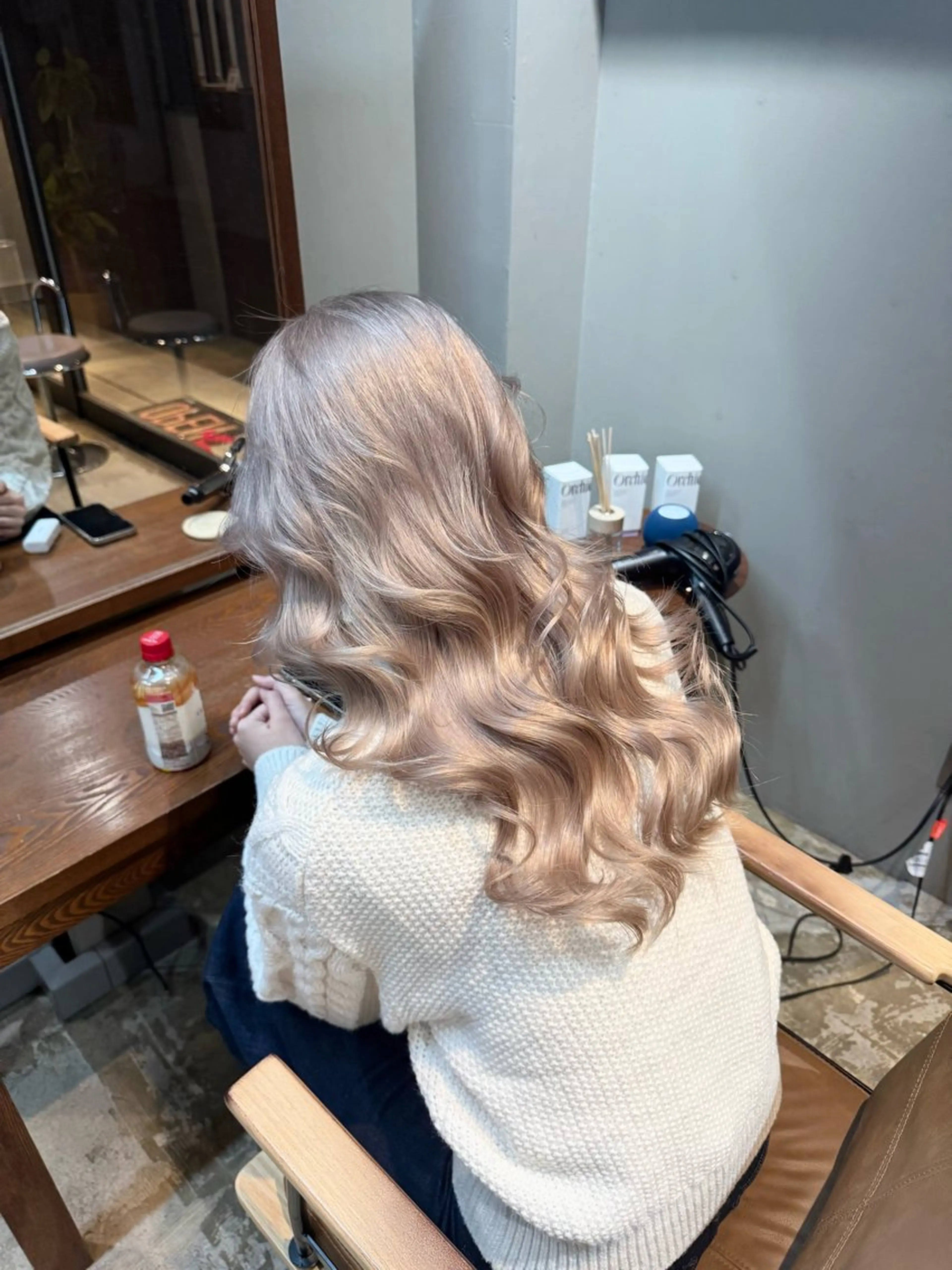 セミロング ヘアカラー トリートメント 優梨 EIGHT💞のヘアスタイル