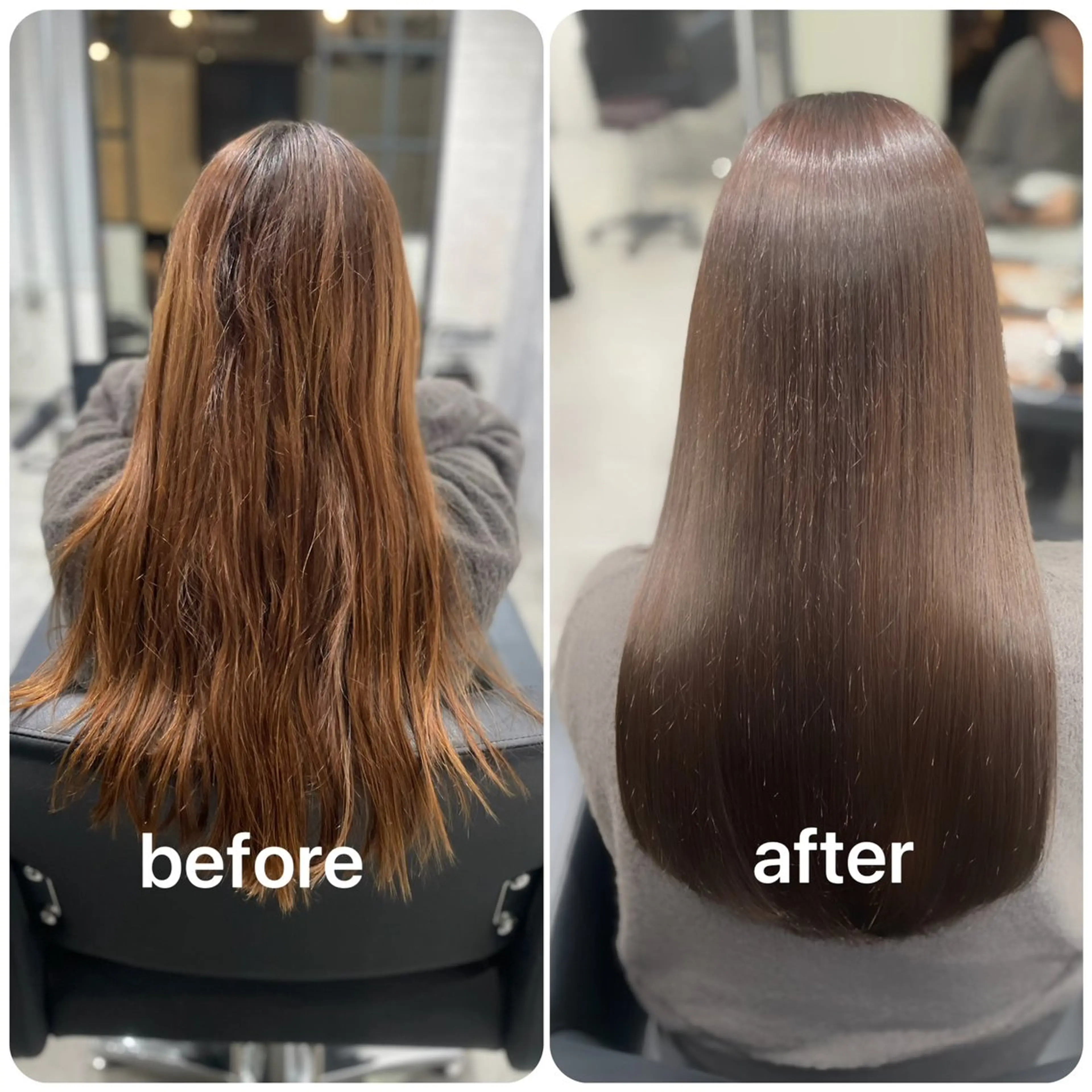 セミロング カット 縮毛矯正 トリートメント 杉野🦋艶髪🦋 Zina博多店長のヘアスタイル