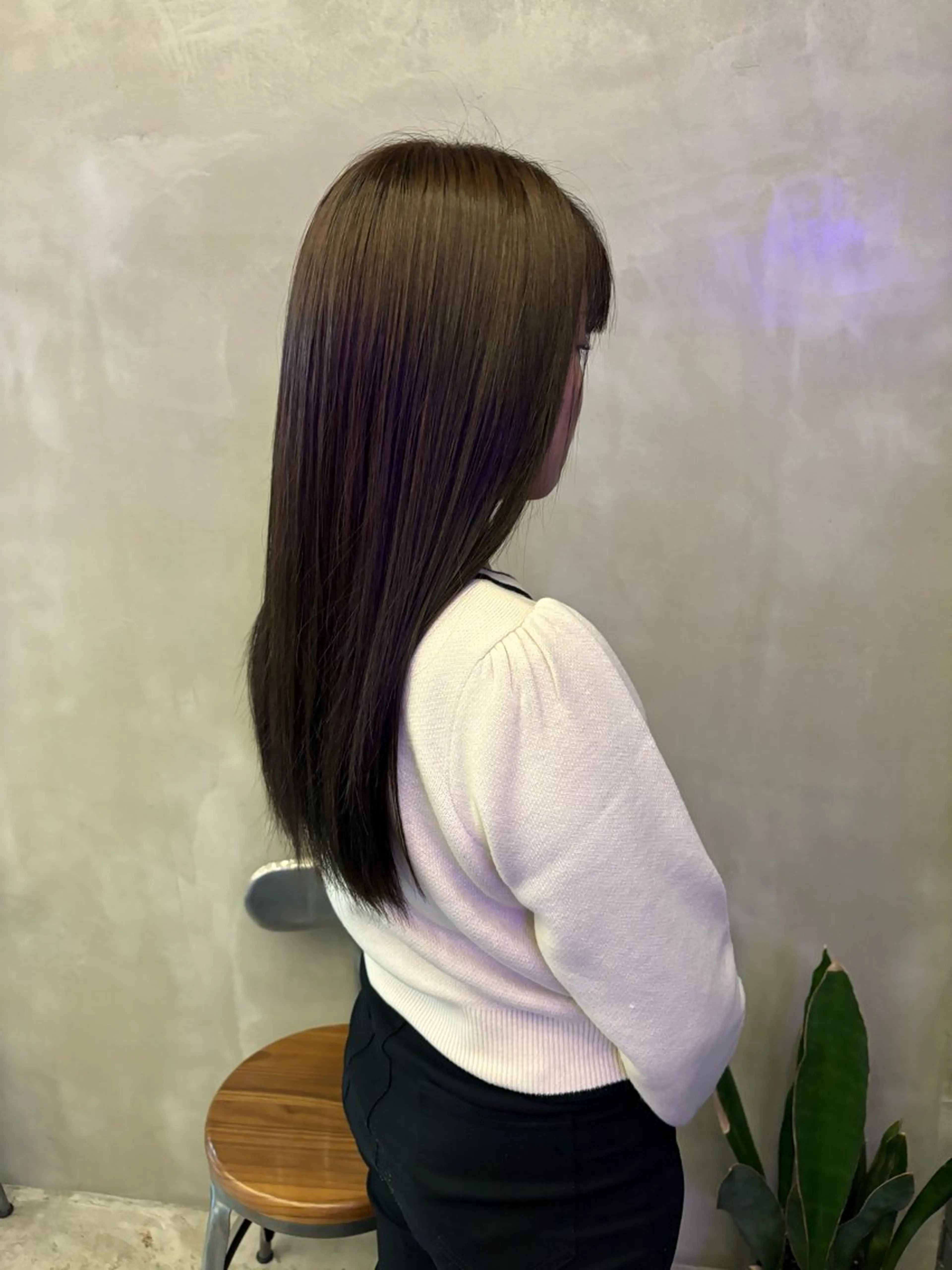 ロング カラー ブラウンカラー マロンブラウン トリートメント カット ヘアカラー The hair D.Log所属・田中 綾乃のヘアスタイル