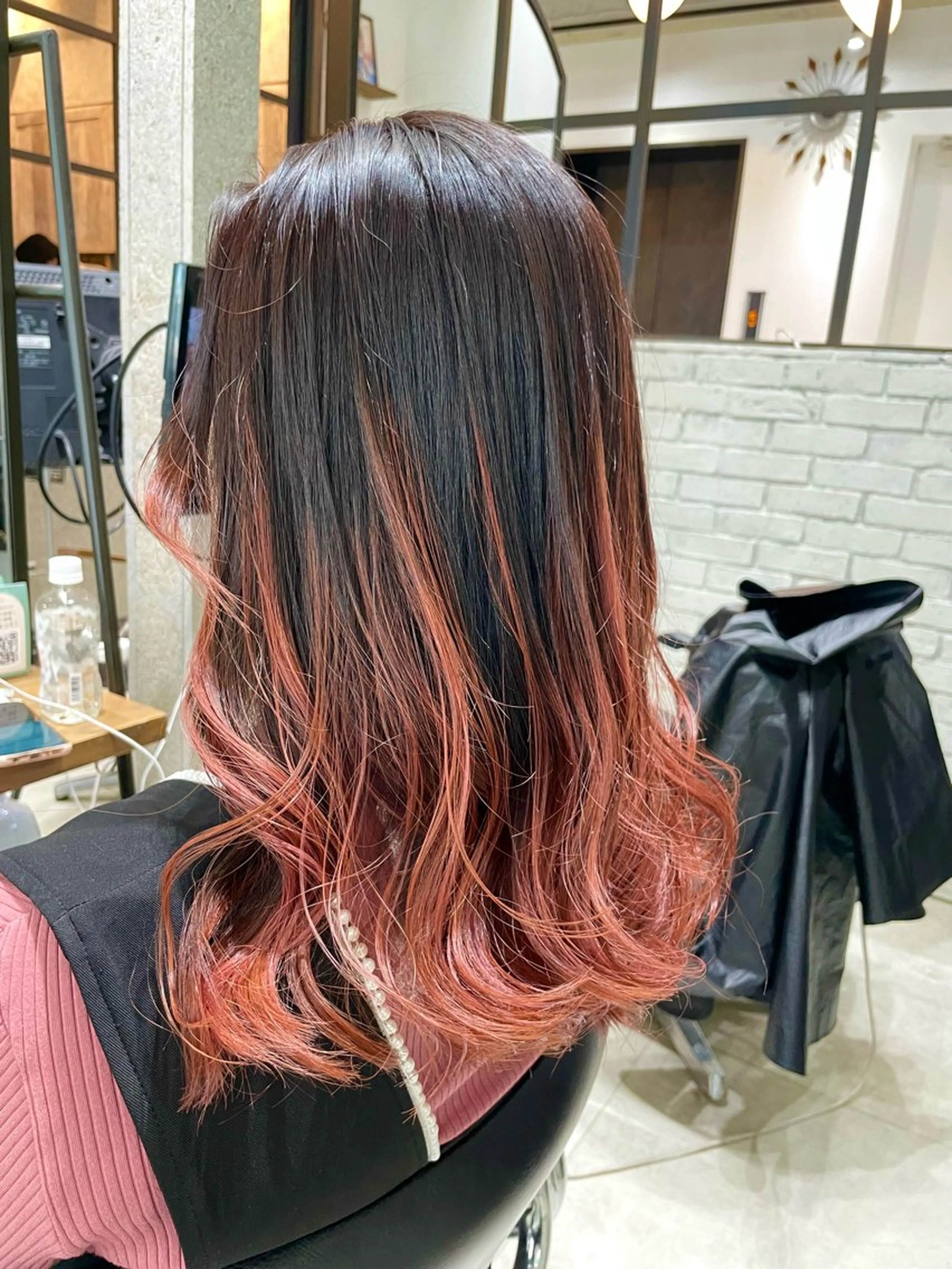 セミロング カラー パーマ ヘアアレンジ アディクシーカラー バレイヤージュ レイヤーカット ヘアカラー バレイヤージュ🌱 渡邉悟🌱のヘアスタイル