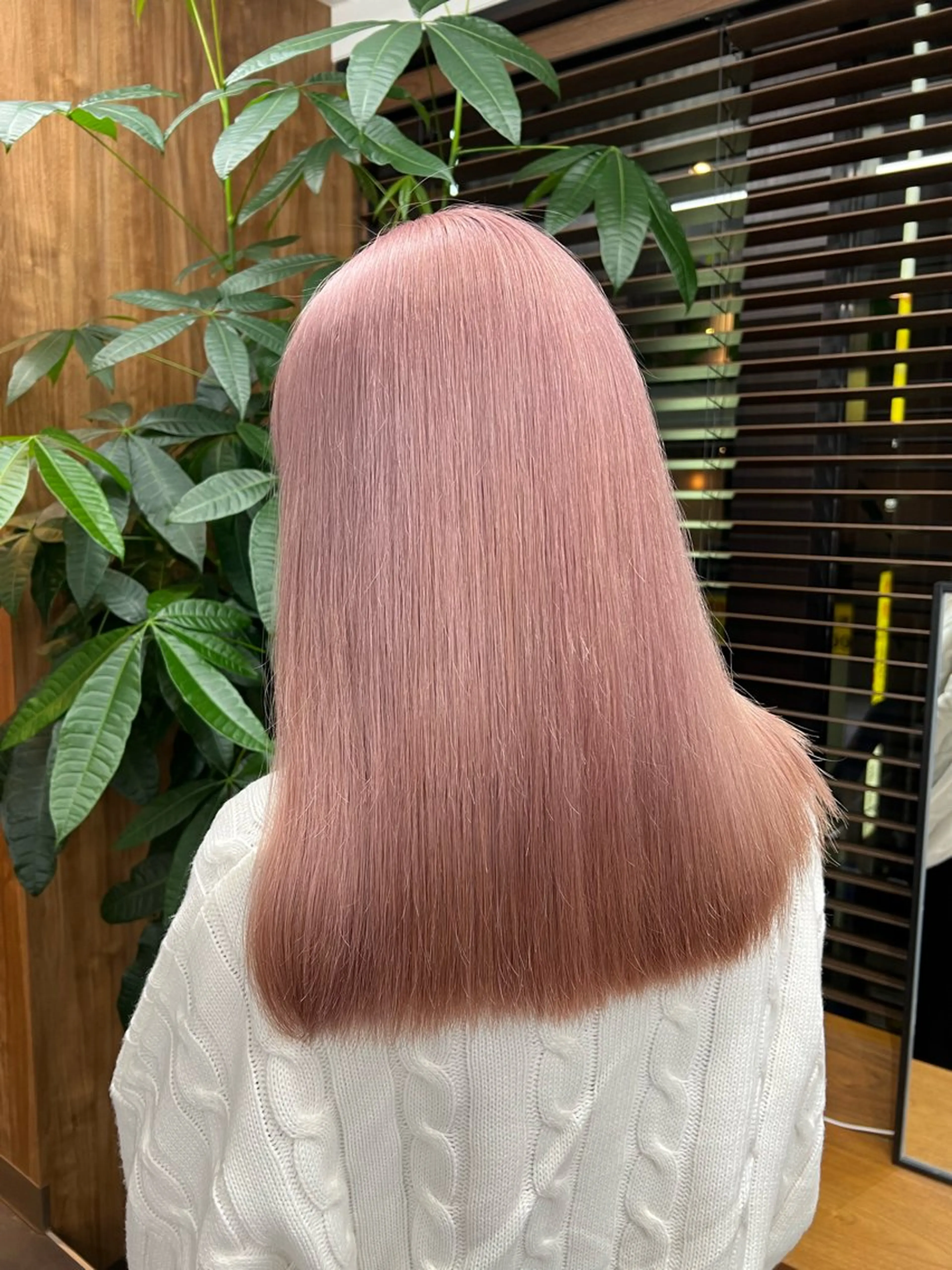 セミロング カラー ベージュカラー ブリーチ 透明感カラー デザインカラー ダブルカラー いろあそび所属・ショート/ウルフ カットモデル募集のヘアスタイル