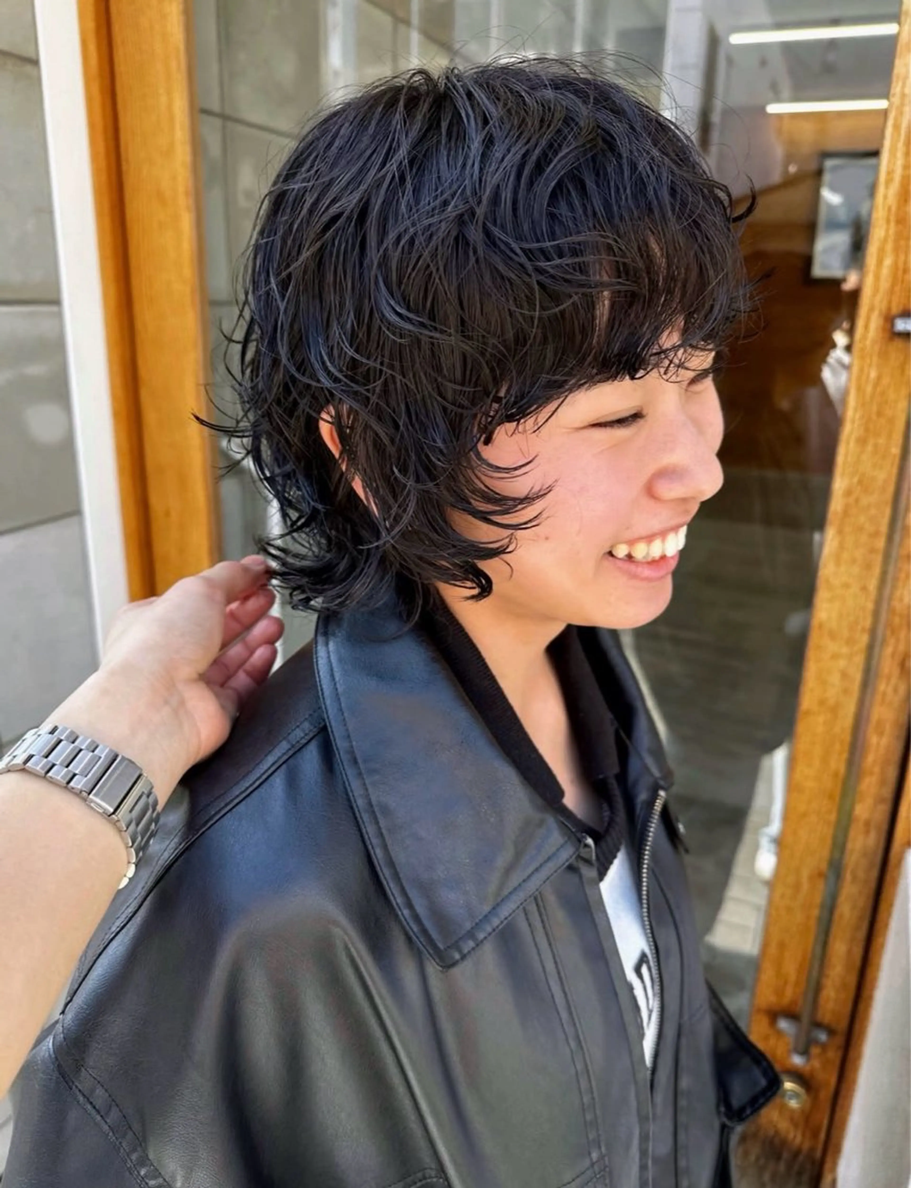 ショート パーマ ショートヘア ウルフカット カット パーマ トリートメント パーマ /レイヤー 榛地渉馬 /矢場町のヘアスタイル