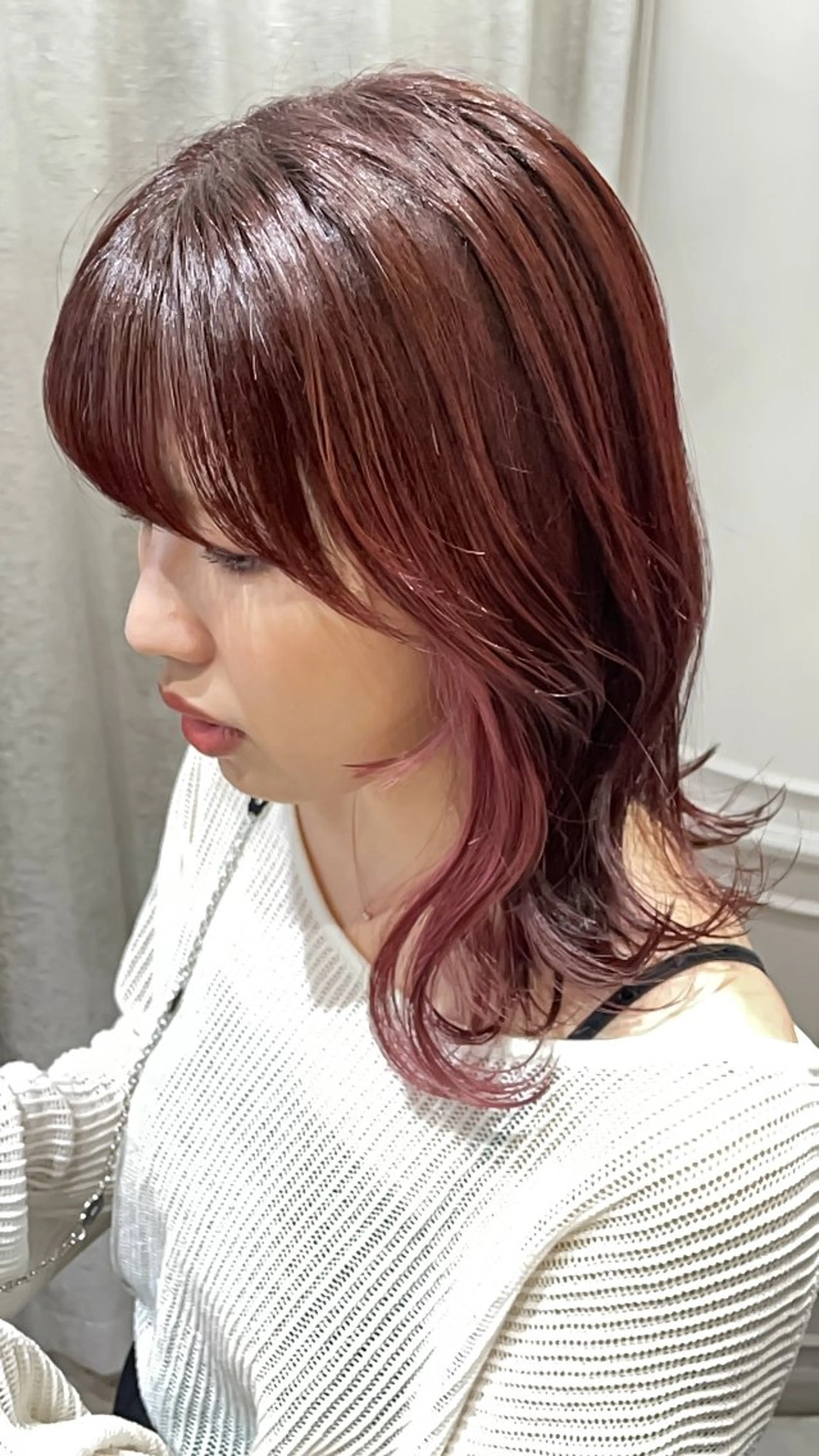 ミディアム カラー カット ヘアカラー トリートメント ayano / 透明感・くすみカラーのヘアスタイル