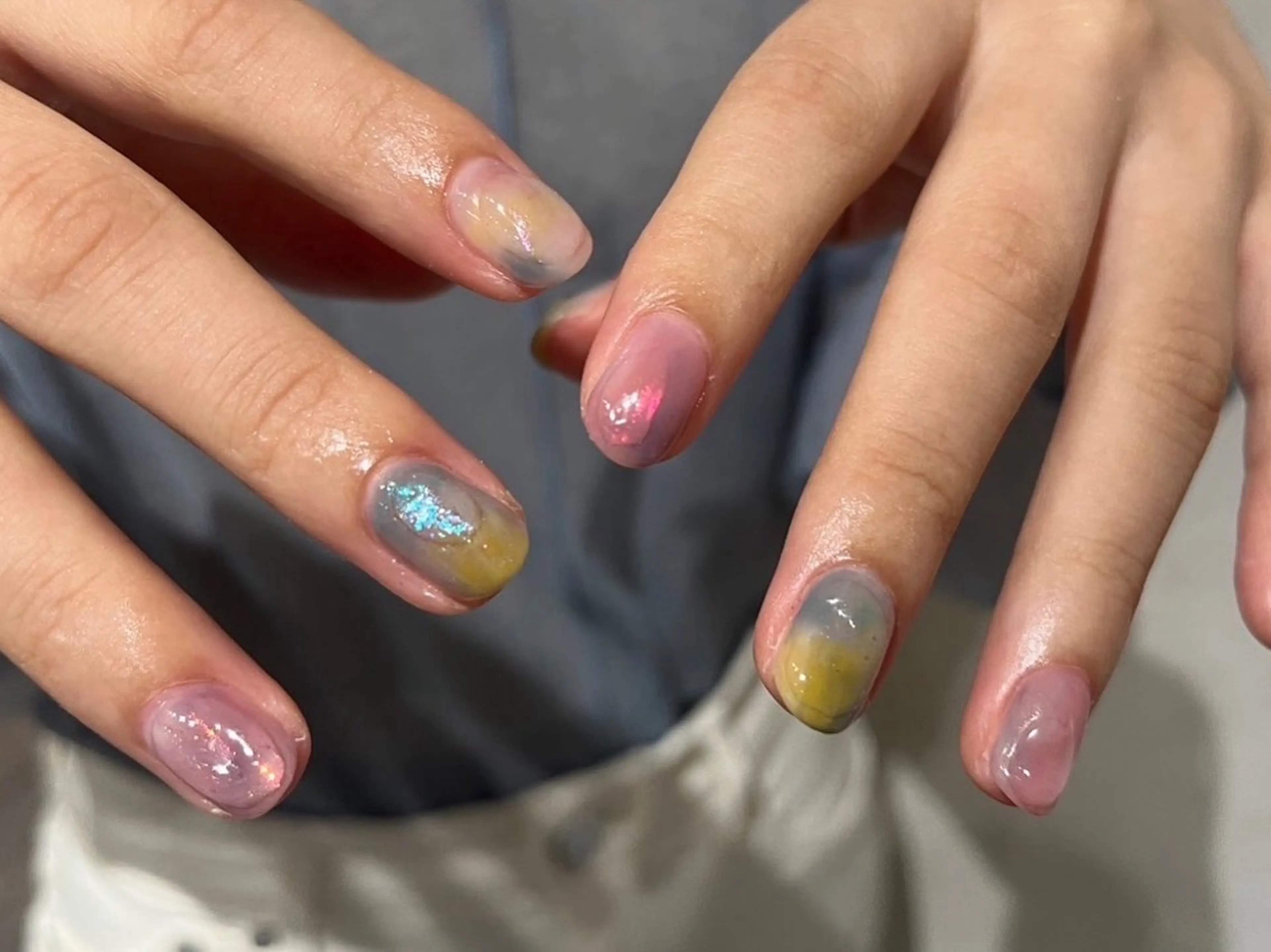 ネイル キラキラネイル ぷっくりネイル Yarm As Etel　。のネイルデザイン