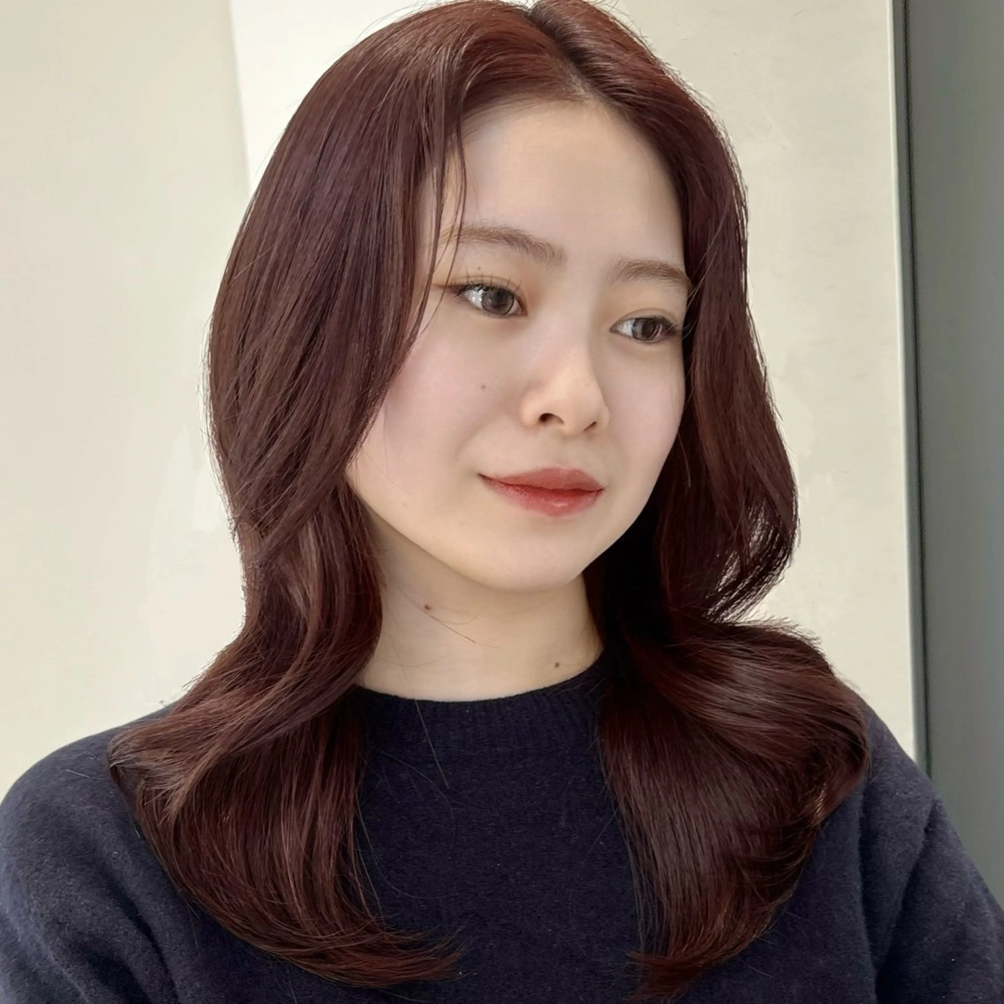 セミロング 似合わせ前髪／ 小顔カット🎀そうのヘアスタイル