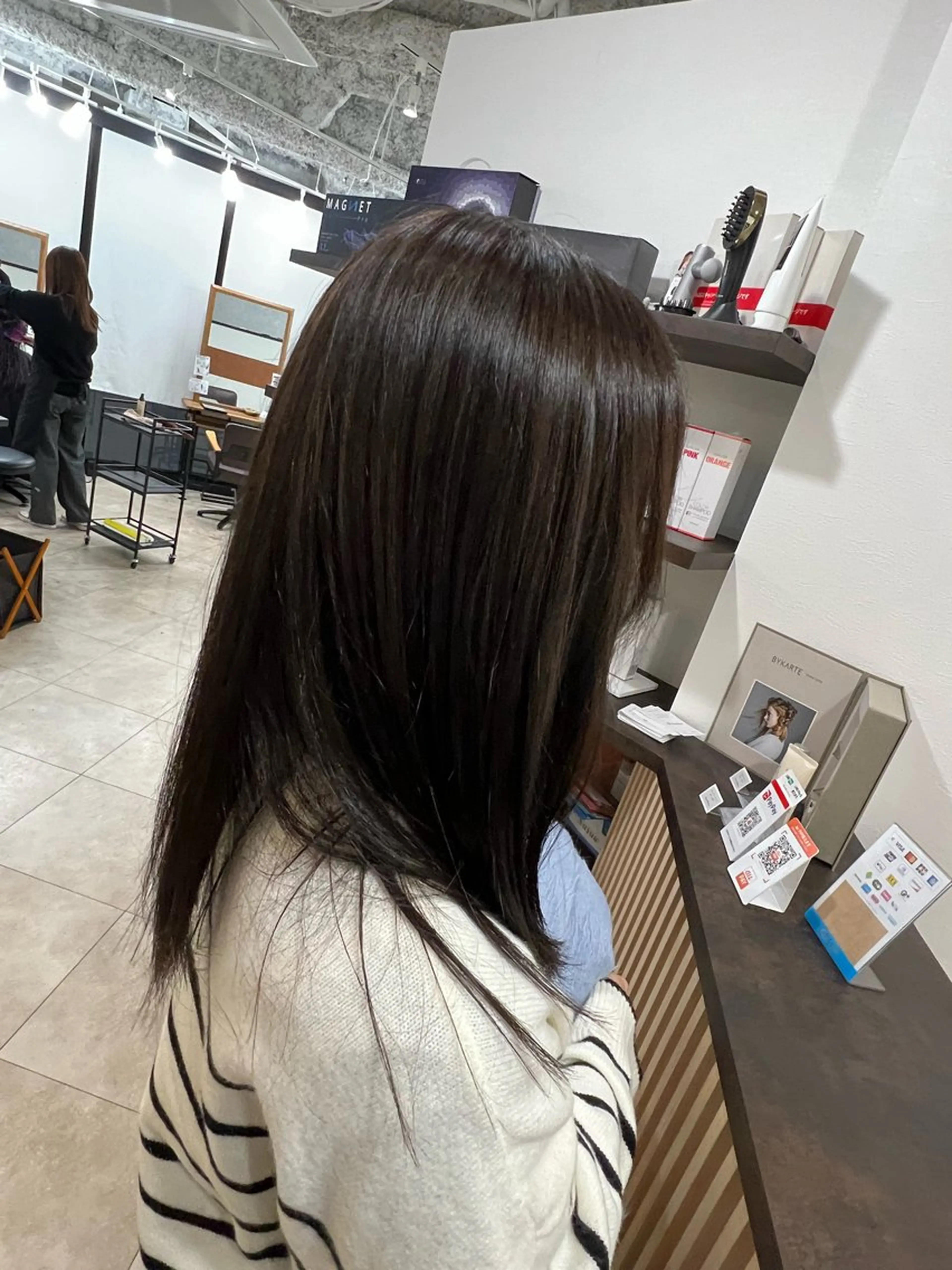セミロング カラー グレージュ Hair Design PRECT所属・谷川 一貴のヘアスタイル