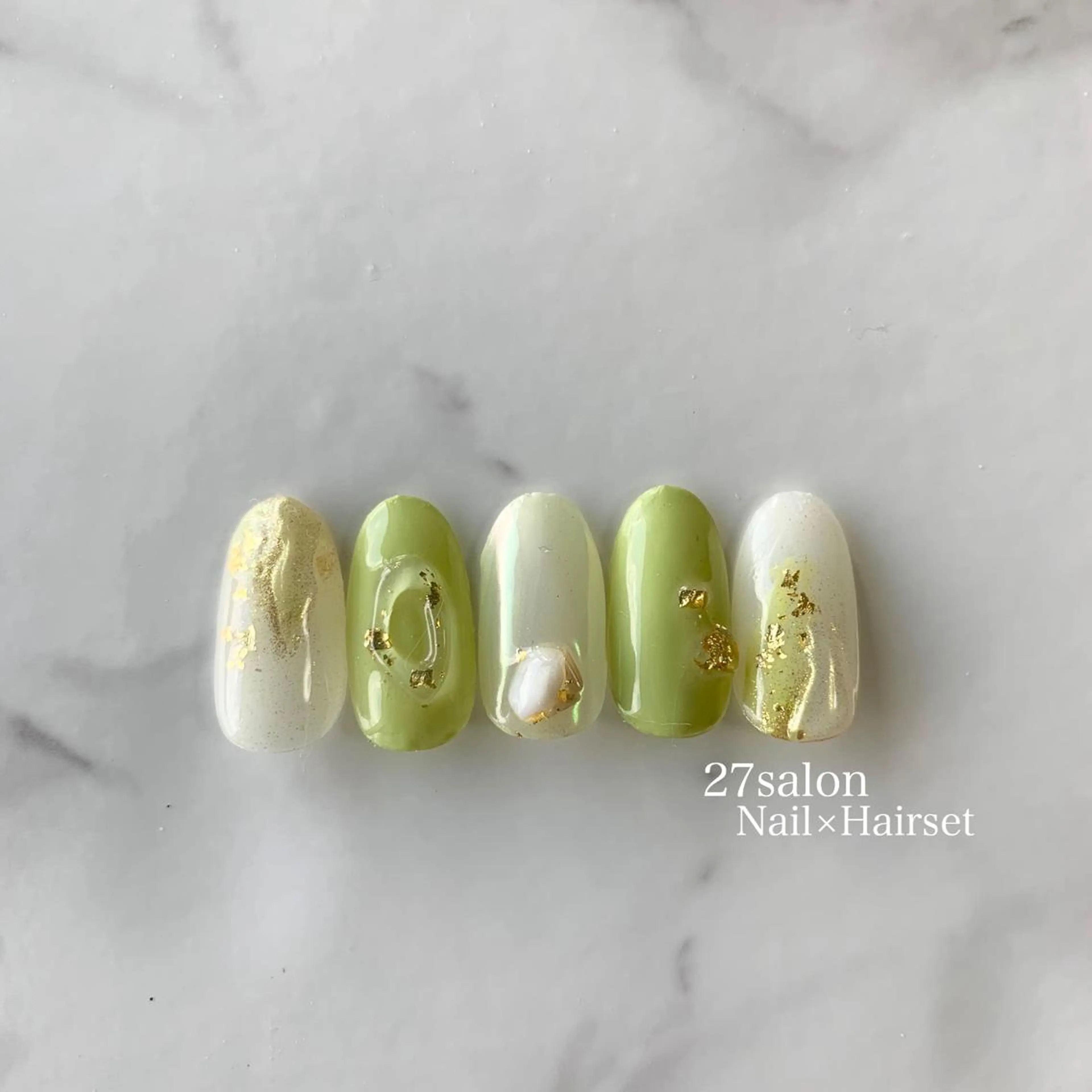 ネイル 入学式 ニュアンスネイル ピスタチオネイル 春ネイル ハンドネイル 27salon yuinaのネイルデザイン