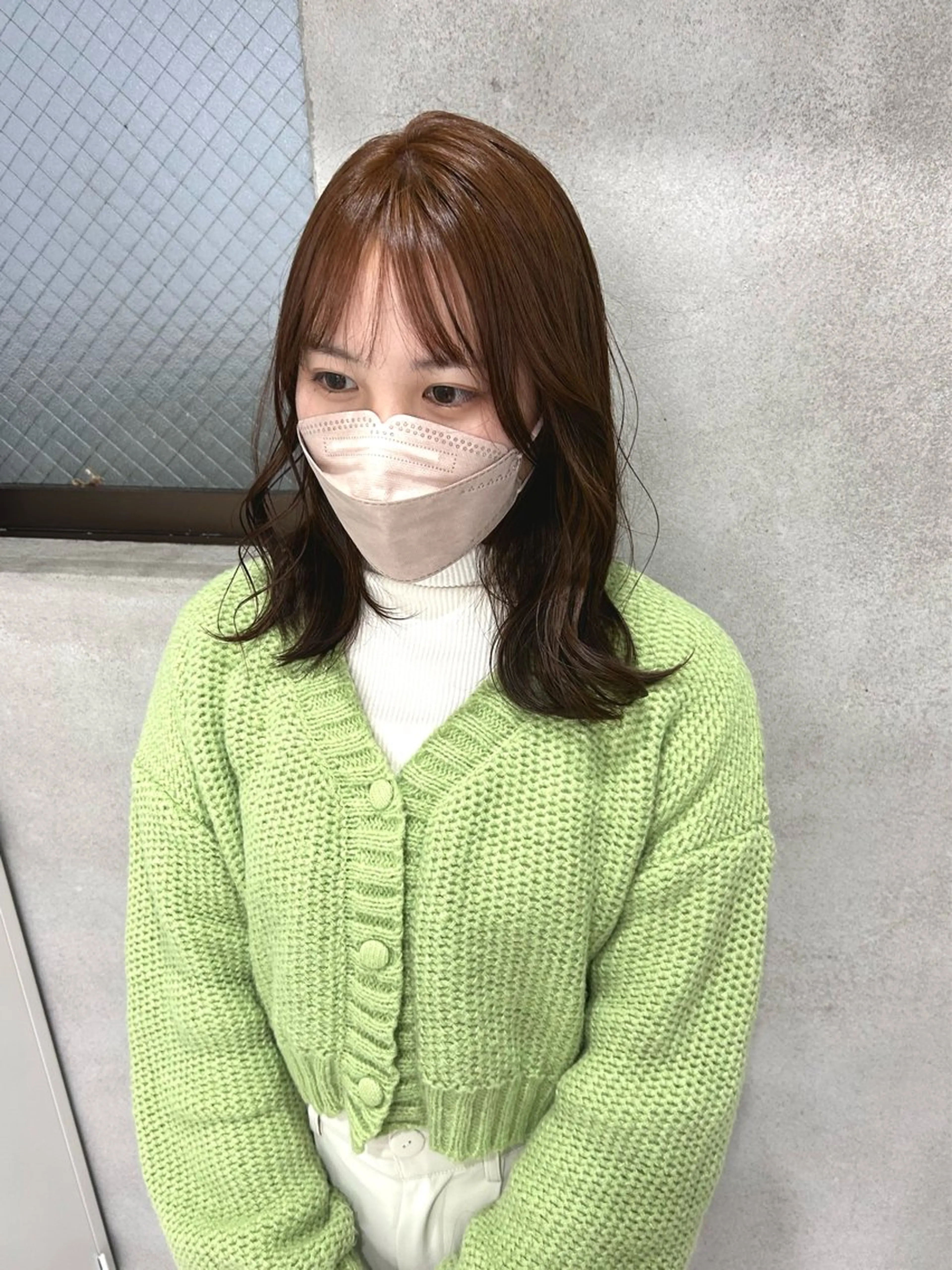 ミディアム カラー ブリーチ ブラウンカラー ブリーチなしカラー ヘアカラー トリートメント shizuna/天神 /メンズ/ボブのヘアスタイル