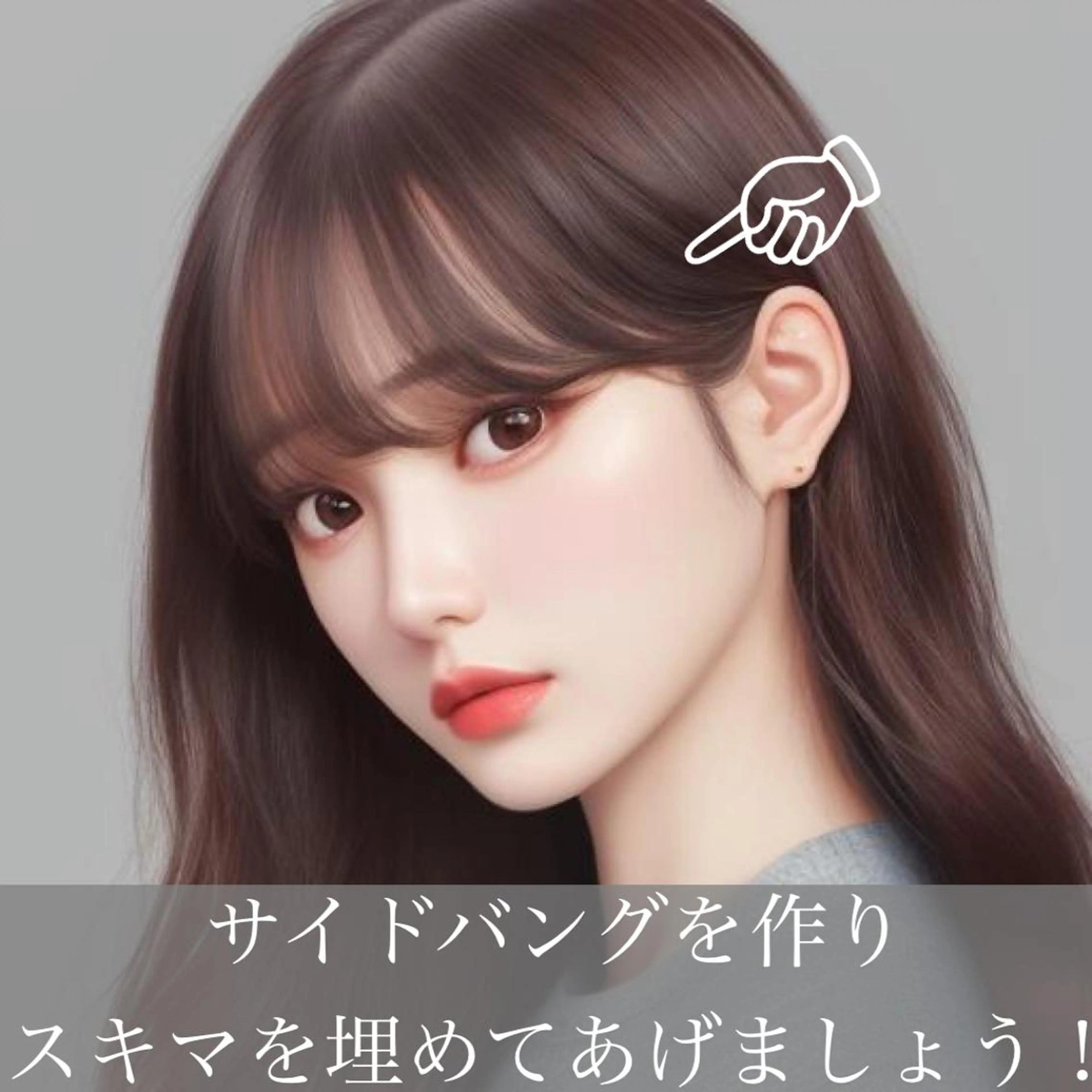 セミロング カラー 顔周りカット× 髪質改善【リョウ】のヘアスタイル