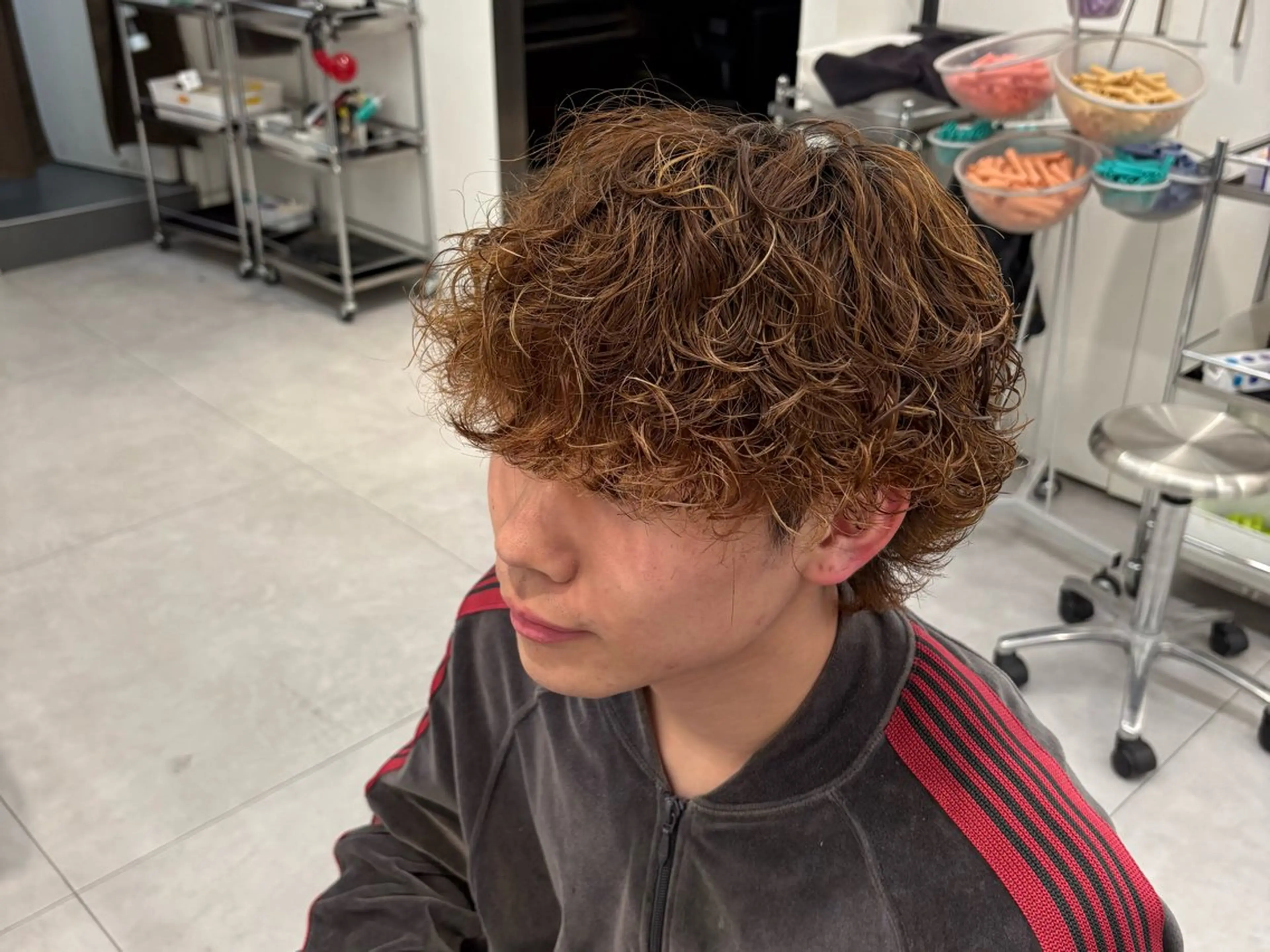 パーマ メンズ メンズパーマ 波巻きパーマ カット パーマ Ace栄所属・メンズ専門/ メンズパーマ/ゆうとのヘアスタイル