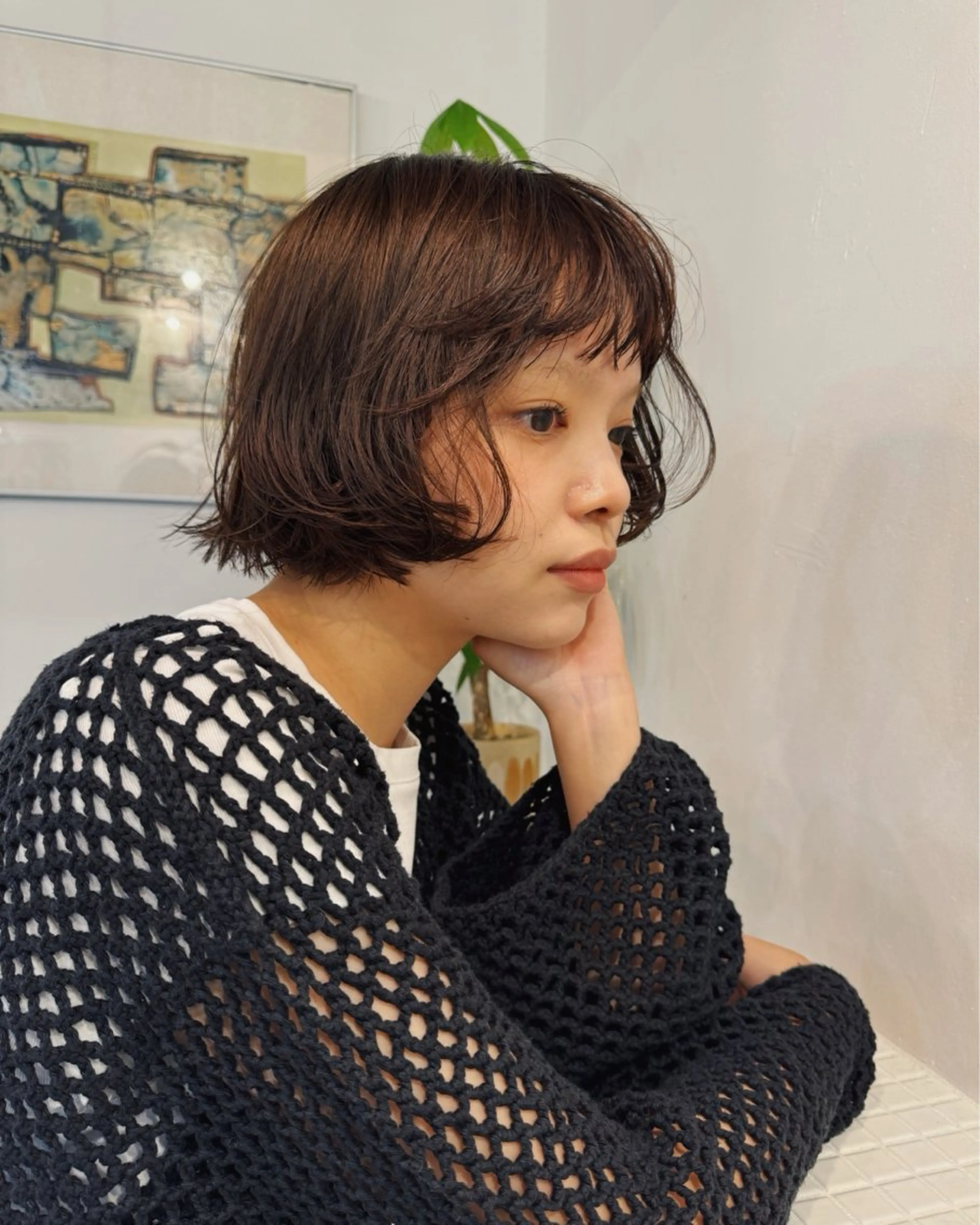 【女性限定】カット+hugeオリジナルパーマ+ケアトリートメント¥15000の写真