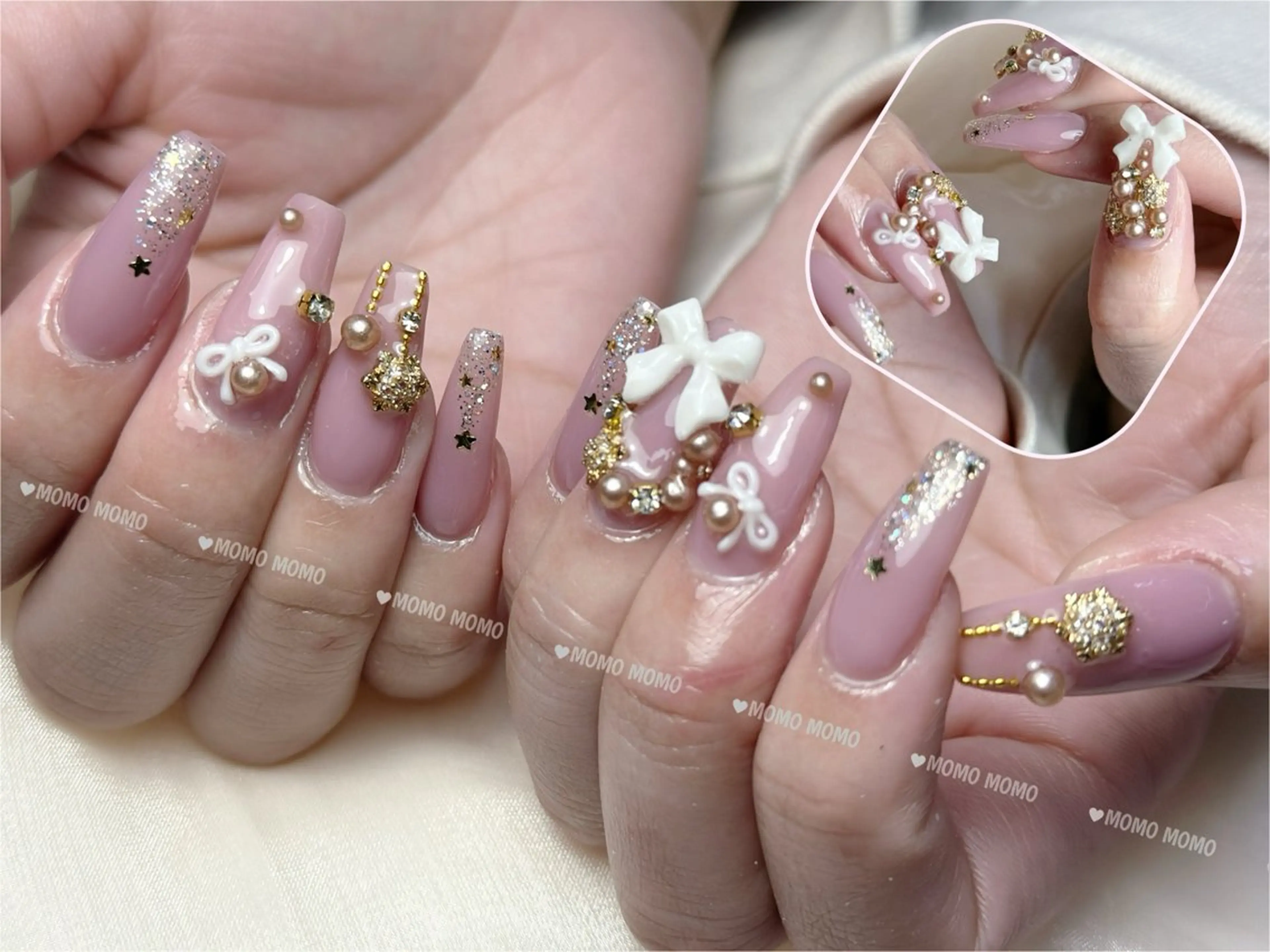 ネイル ニュアンスネイル ワンホンネイル 冬ネイル クリスマス MOMO nail所属・NIITSU 川崎のネイルデザイン