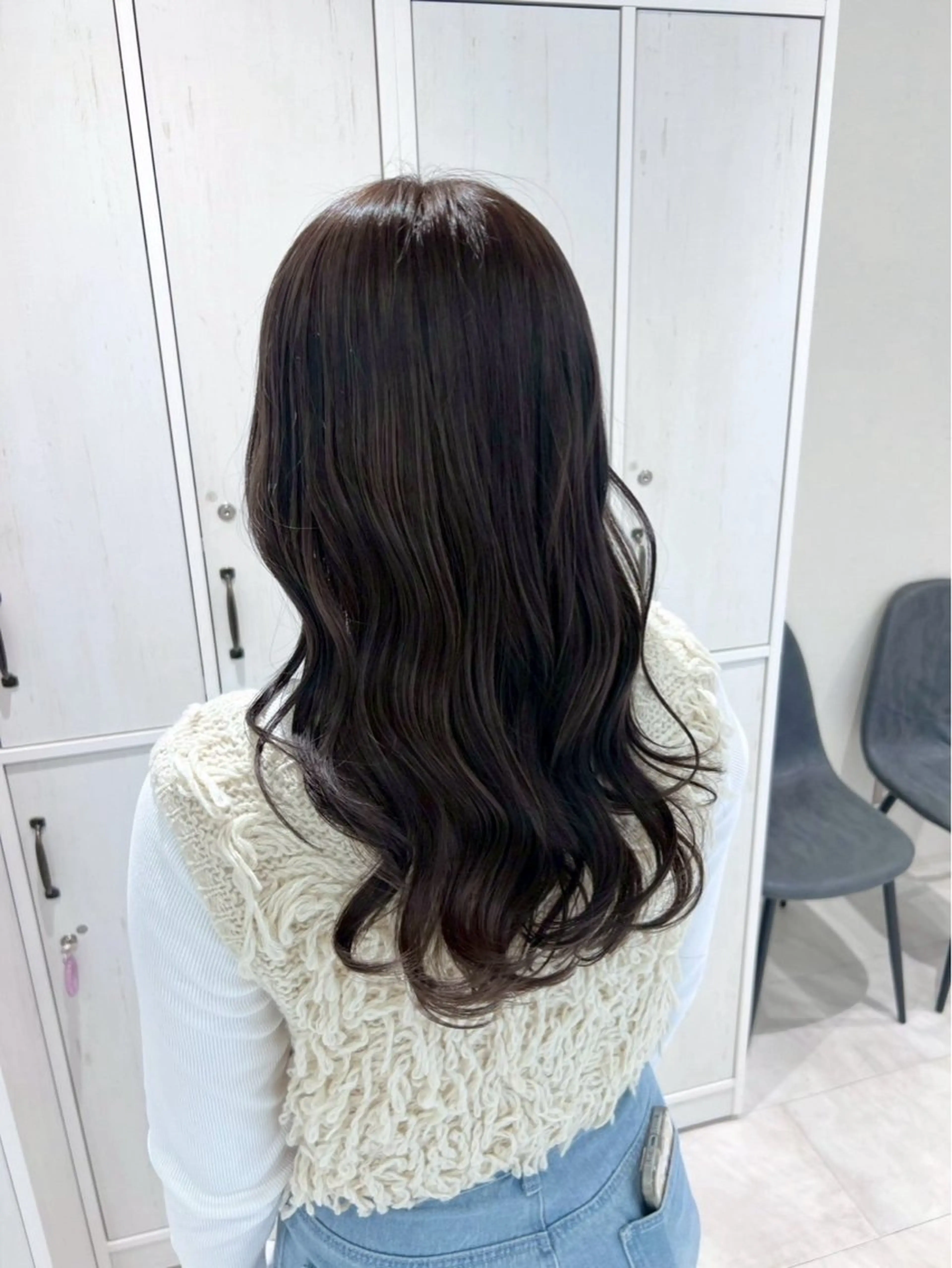 ロング カラー ブラウンカラー オリーブブラウン カット ヘアカラー PRIMA所属・中藤 百恵のヘアスタイル