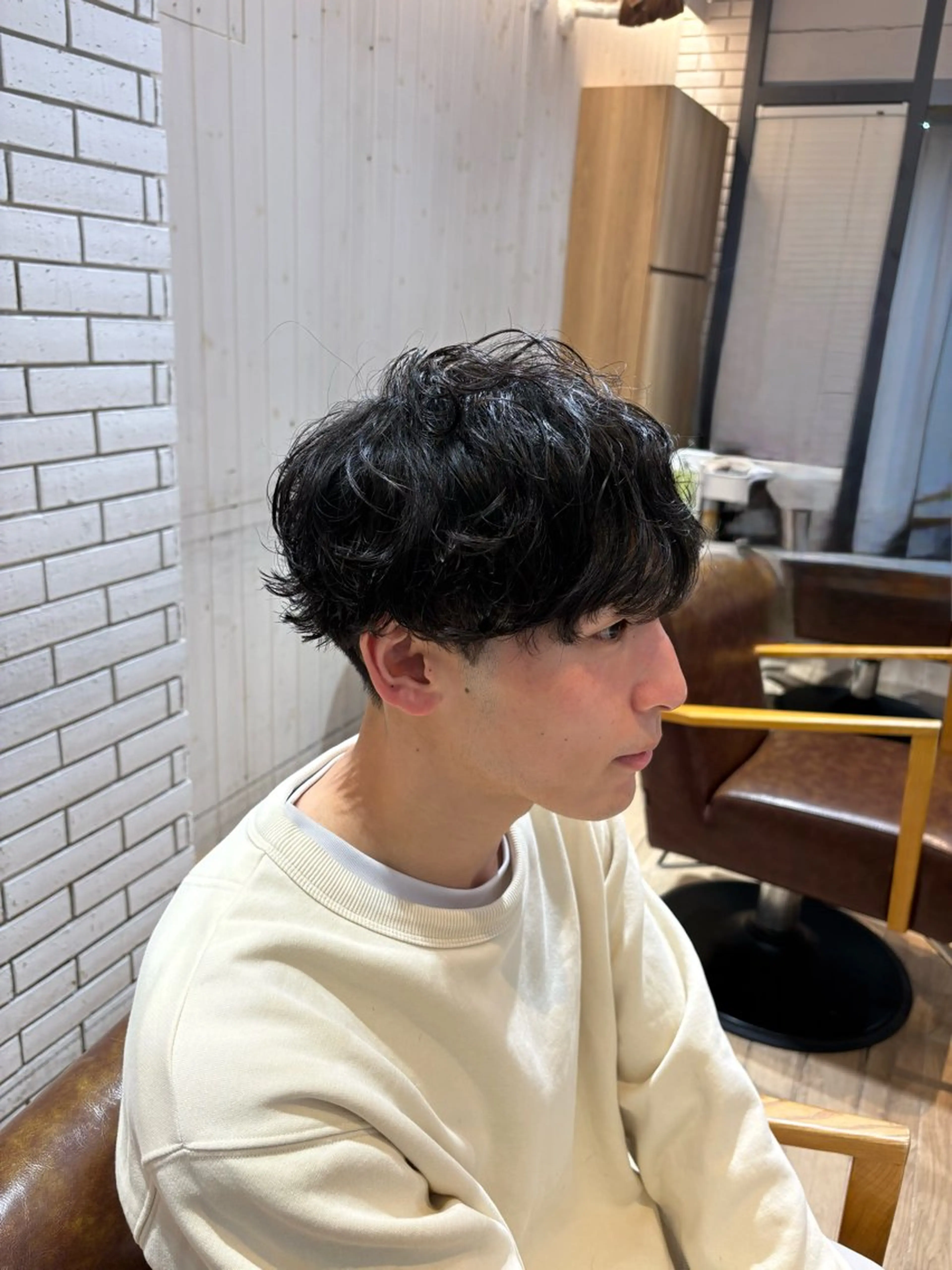 パーマ メンズ カット パーマ メンズカット/センタ ーパート /マミヤのヘアスタイル