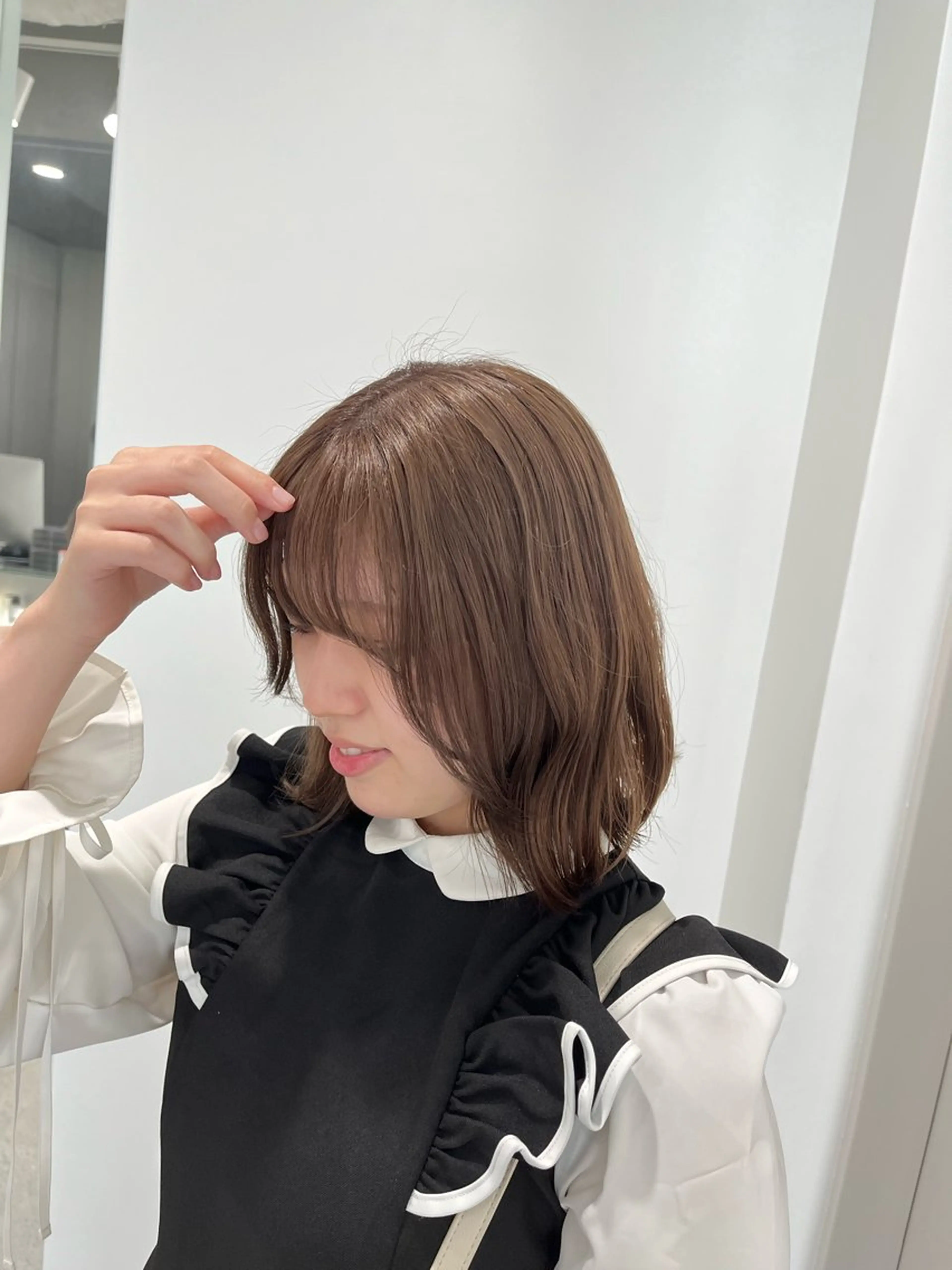 ミディアム カラー 縮毛矯正/ハイトーン /パーマ/前原汐🎐のヘアスタイル