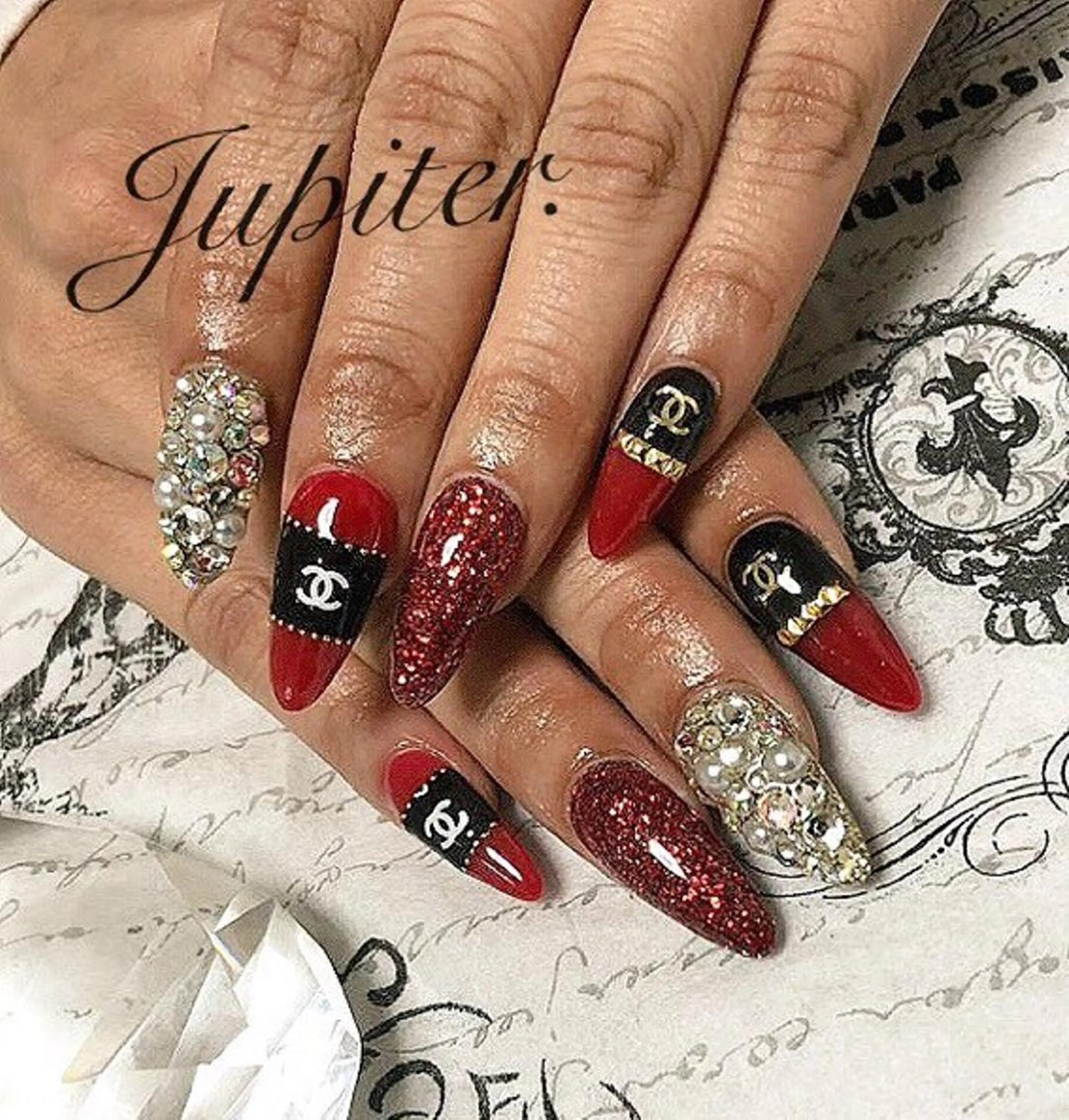 ネイル ラメ(グリッター) スカルプネイル PrivateSalon Jupiter所属・Jupiter .のネイルデザイン