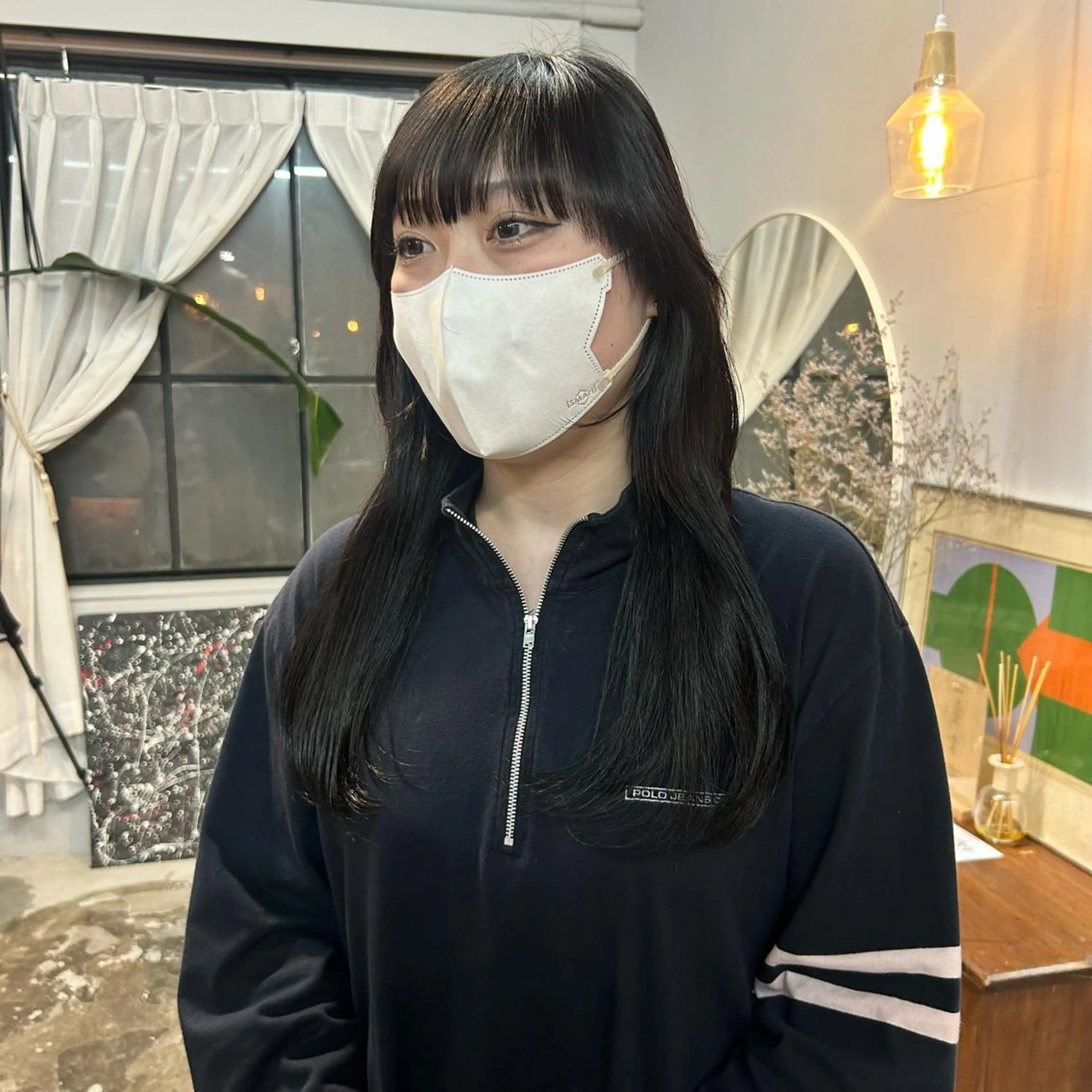 セミロング カット 問屋町chapter 日笠快生のヘアスタイル