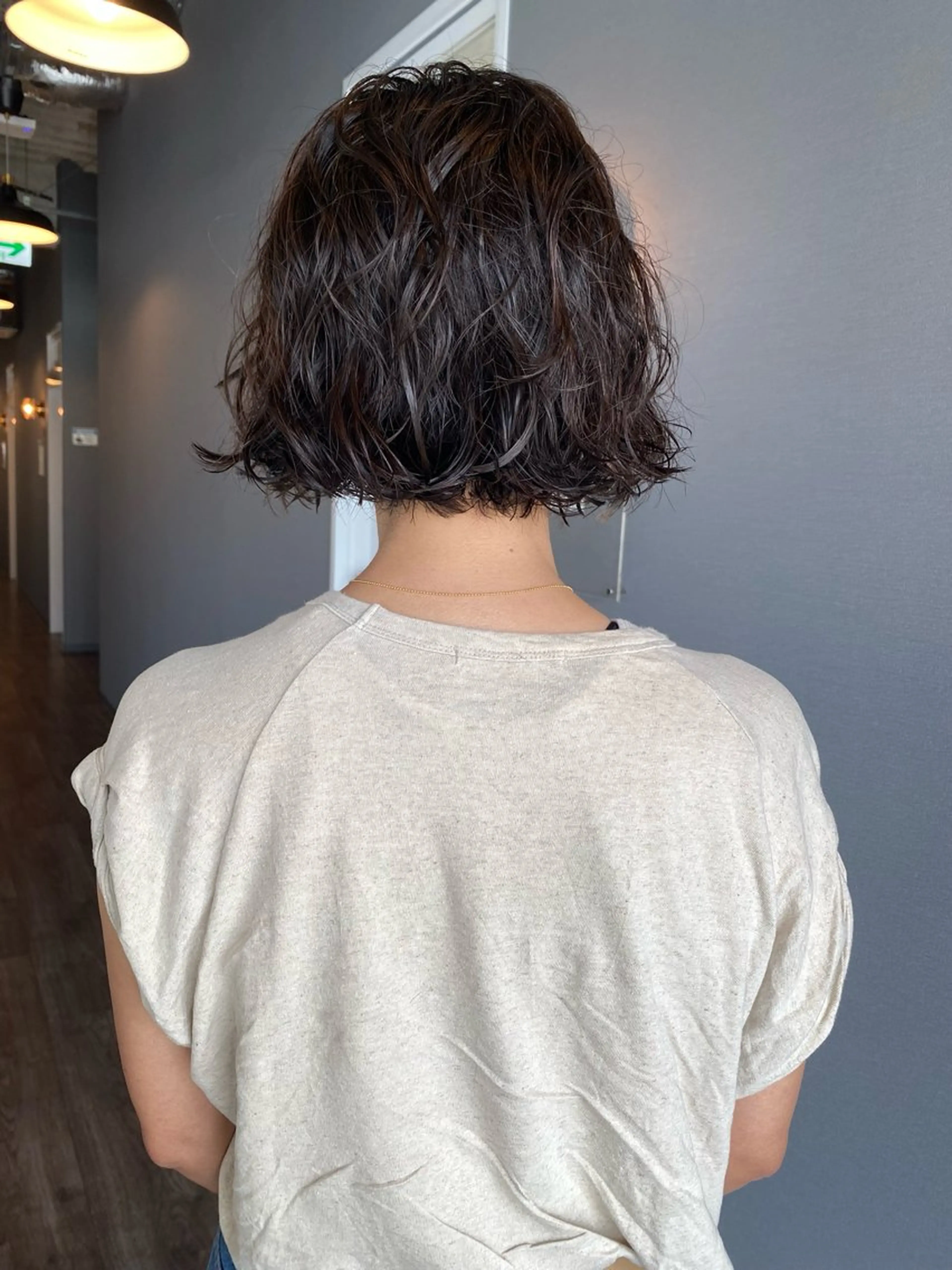 ミディアム パーマ カット パーマ トリートメント 似合わせカラーパーマ 🌿kitin米川のヘアスタイル