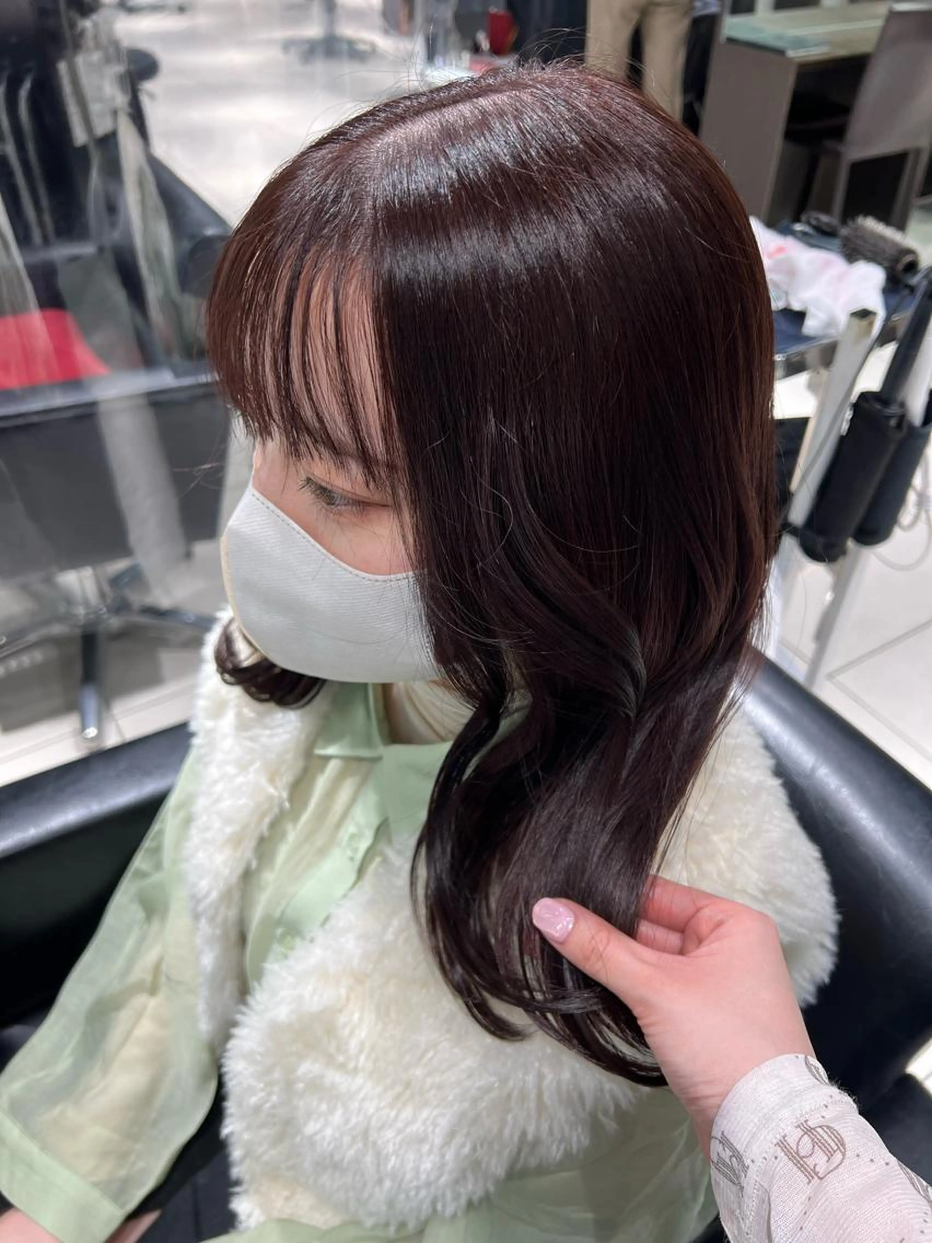 【透明感カラー】＋【自社開発髪質改善トリートメント】のセットメニューです☺️💞の写真