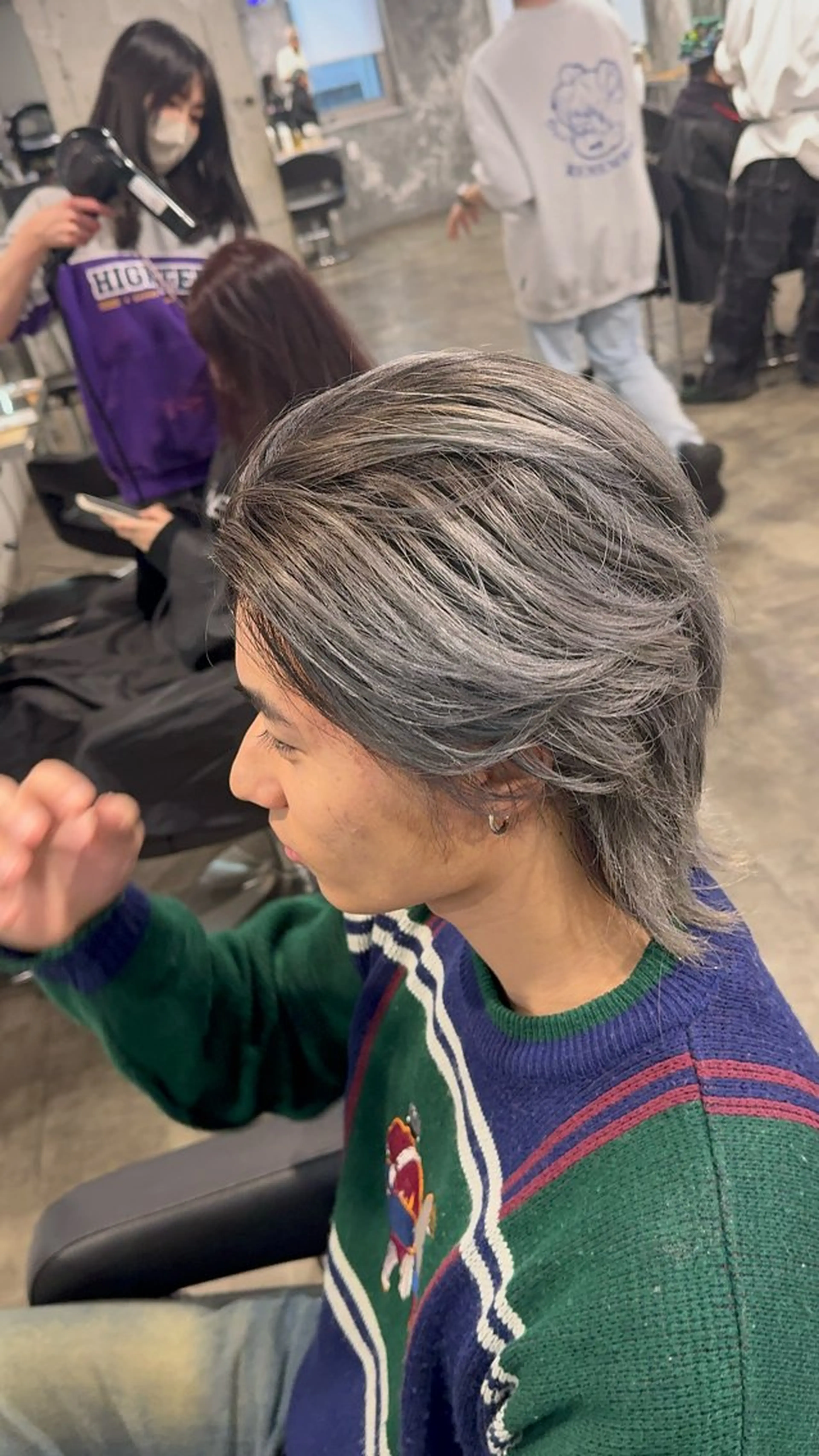 ショート カラー メンズ *モデル募集🤍横浜 透明感カラー🫧のヘアスタイル