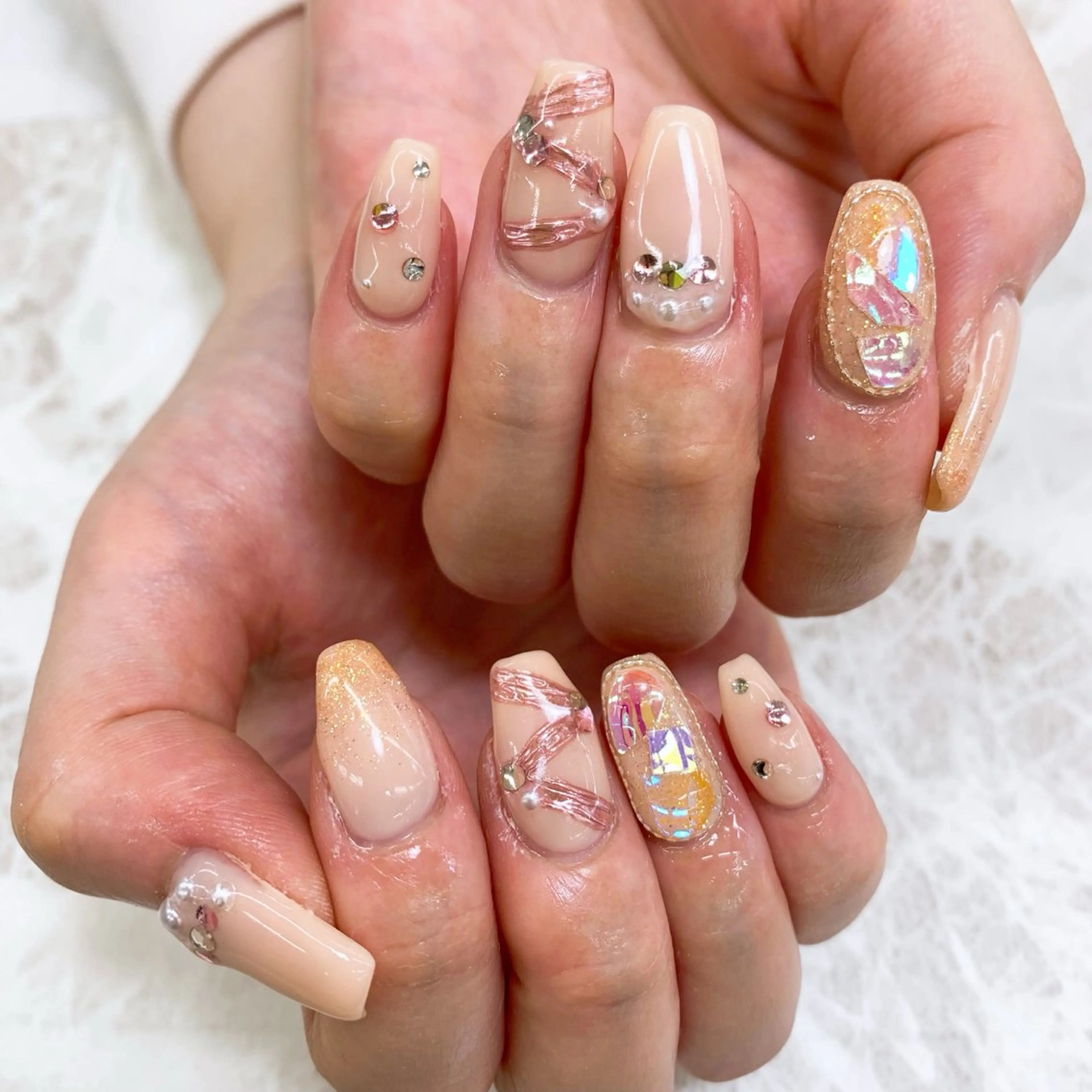 ネイル ⭐︎休業中の練習⭐︎ JNA認定講師髙橋のネイルデザイン