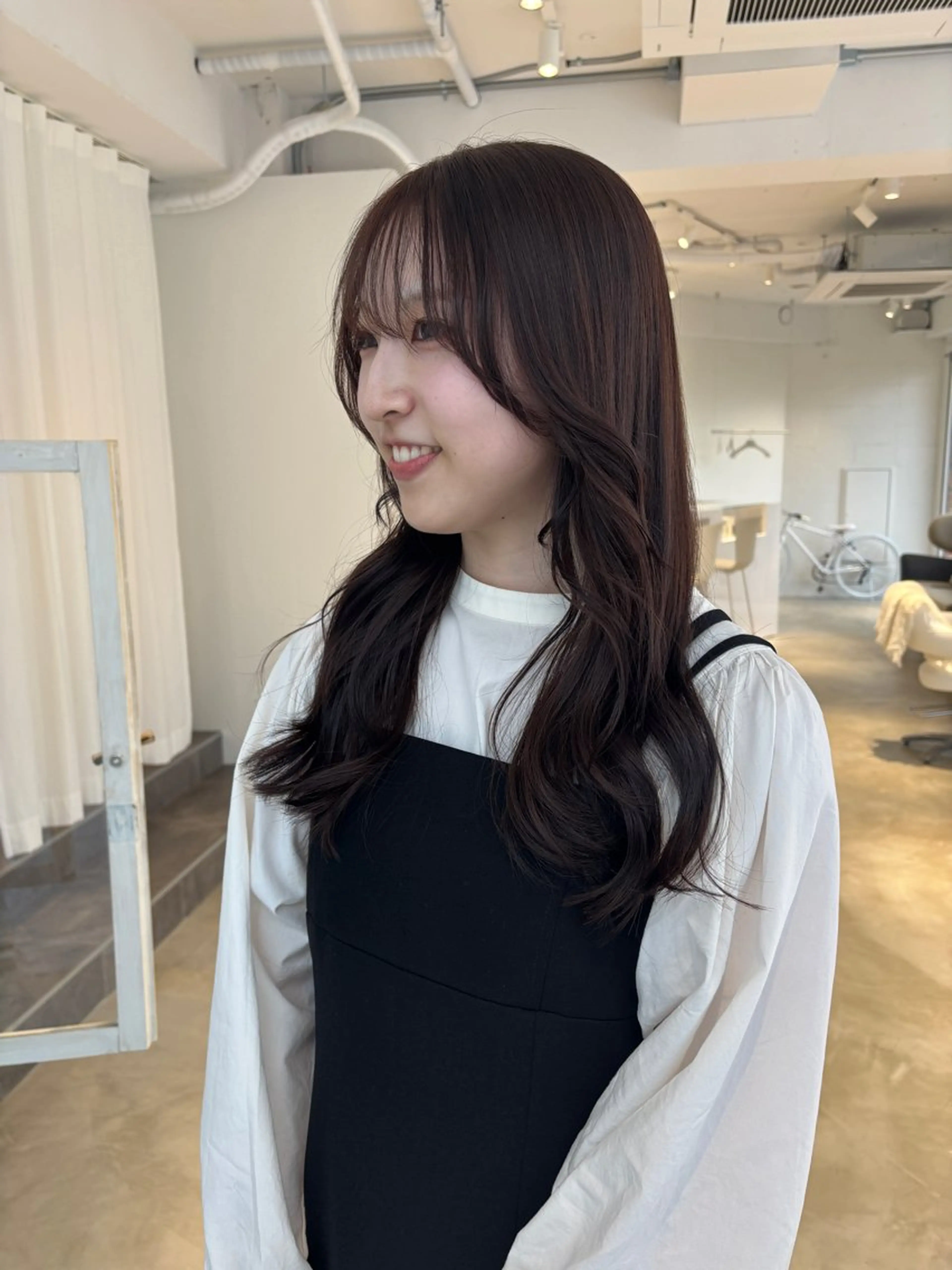 ロング カラー ロングレイヤー ケアカラー レイヤーカット ロング カット ヘアカラー トリートメント 薬院浄水通/ショート /ボブ/rukaのヘアスタイル