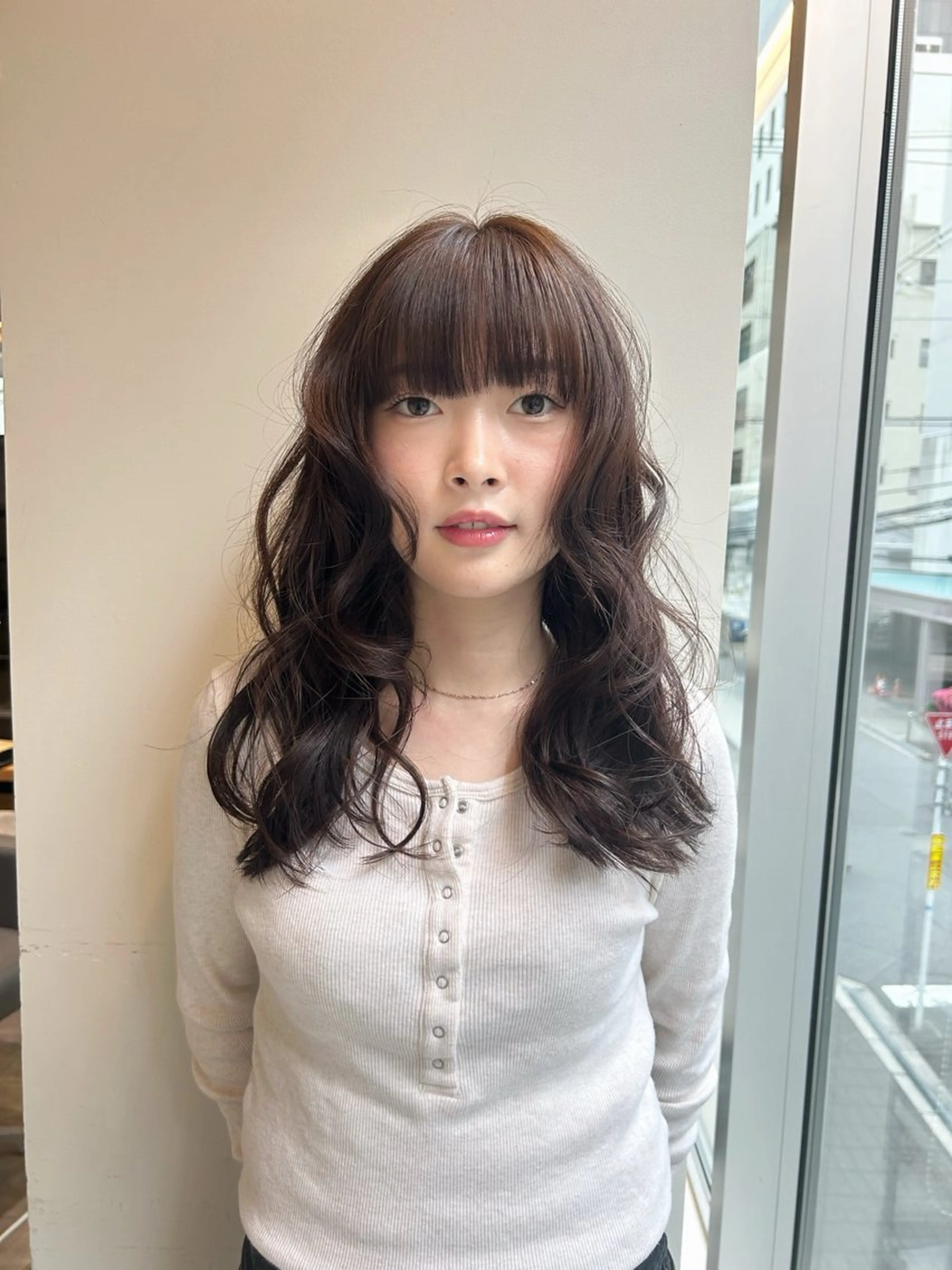 セミロング カラー ヘアカラー hinano ヒナノのヘアスタイル