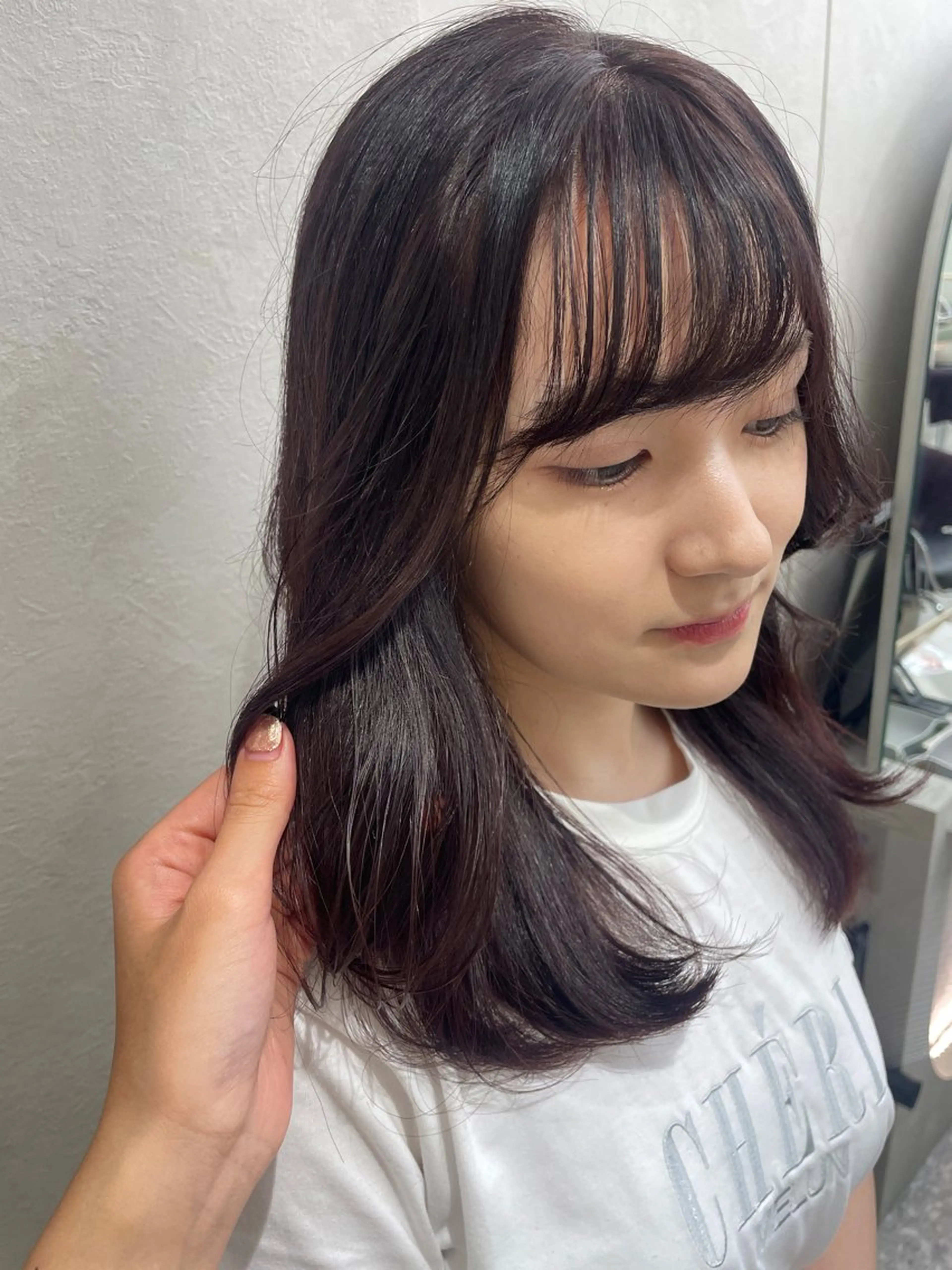 ミディアム カラー ヘアカラー 韓国ヘア/レイヤー Londエレンのヘアスタイル