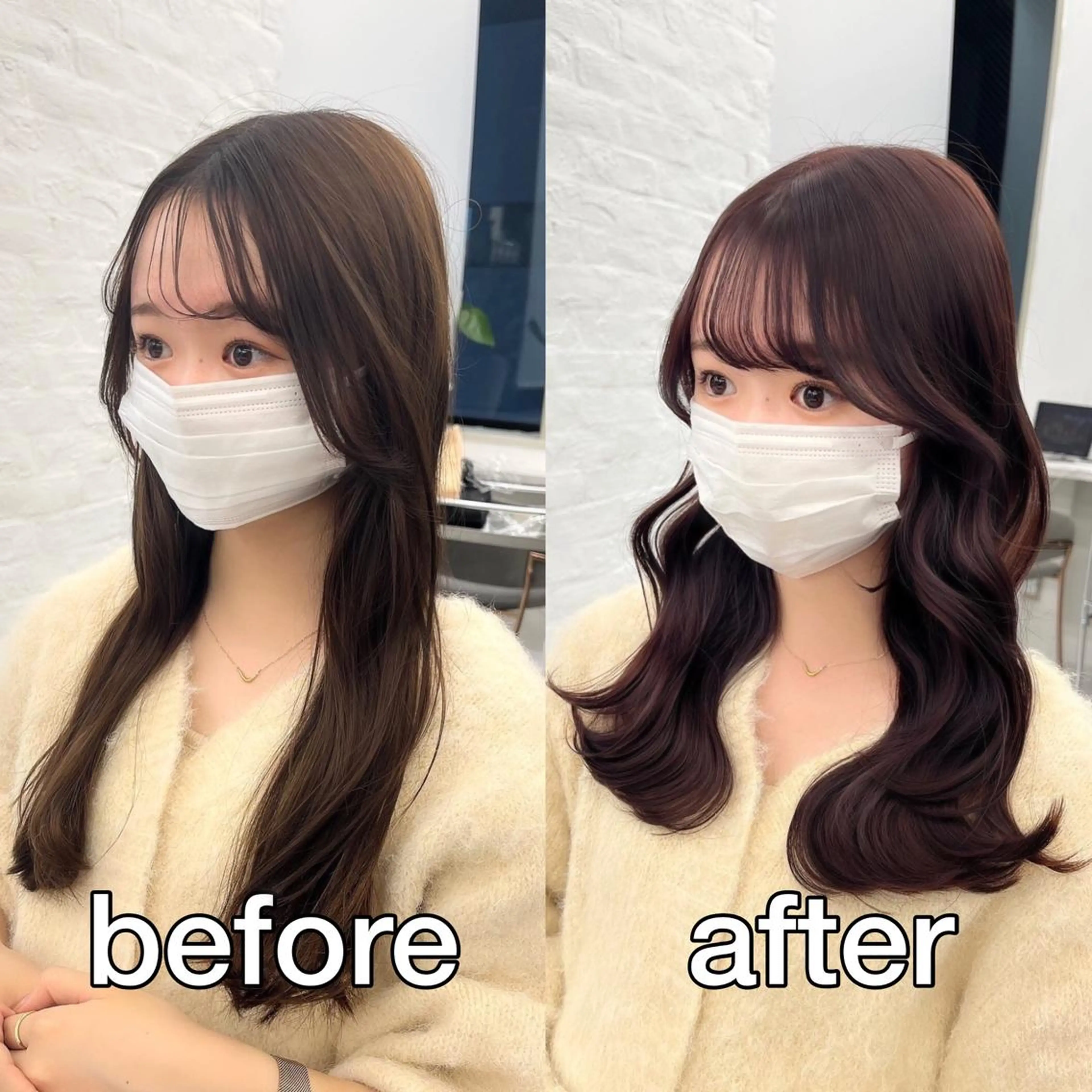 ミディアム カラー パーマ ヘアアレンジ 結婚式・ブライダル アッシュ ベージュカラー 黒髪 ブリーチ 韓国ヘア×2way 🇰🇷和知拓郎のヘアスタイル