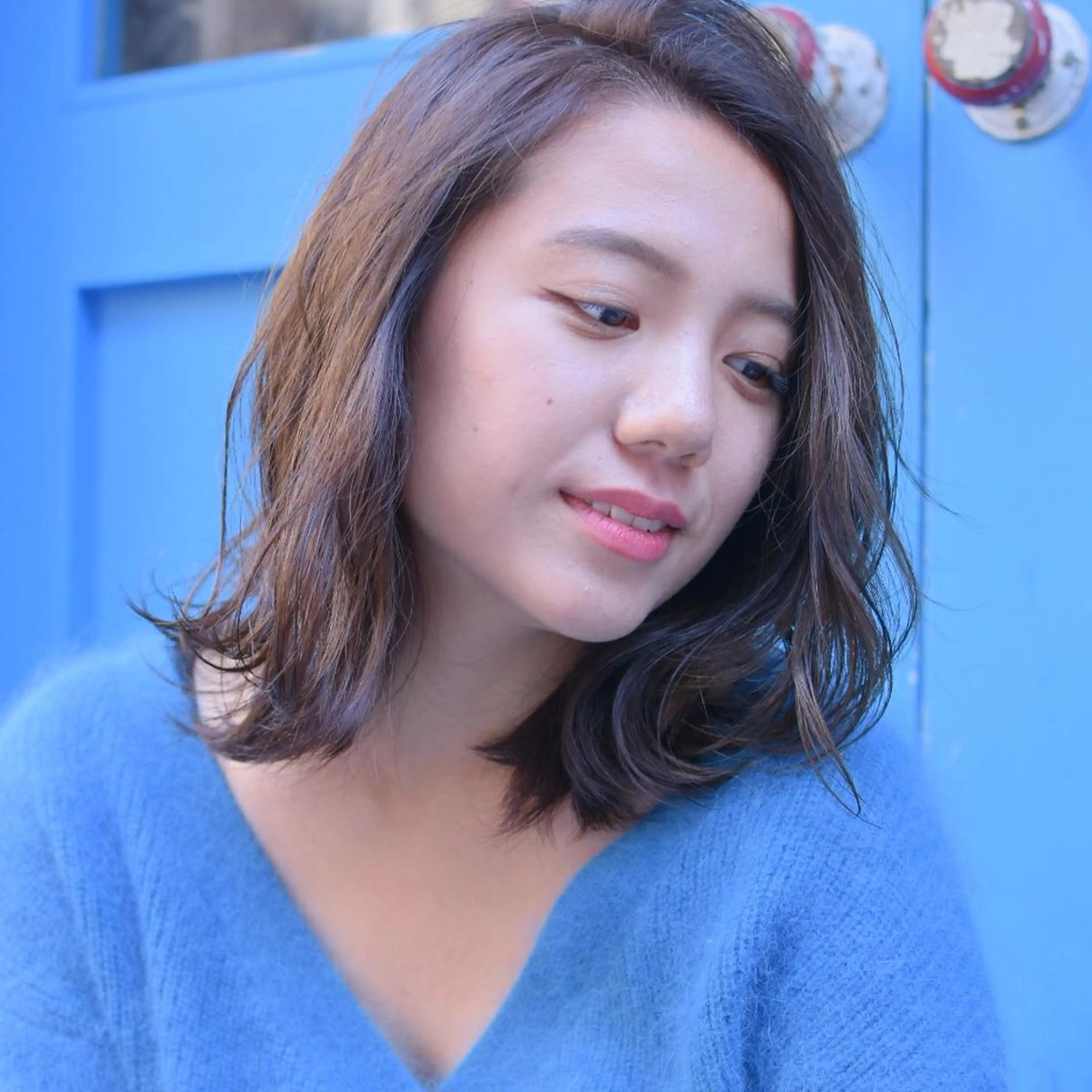 ミディアム カラー トリートメント 竹内啓太 ボブのヘアスタイル