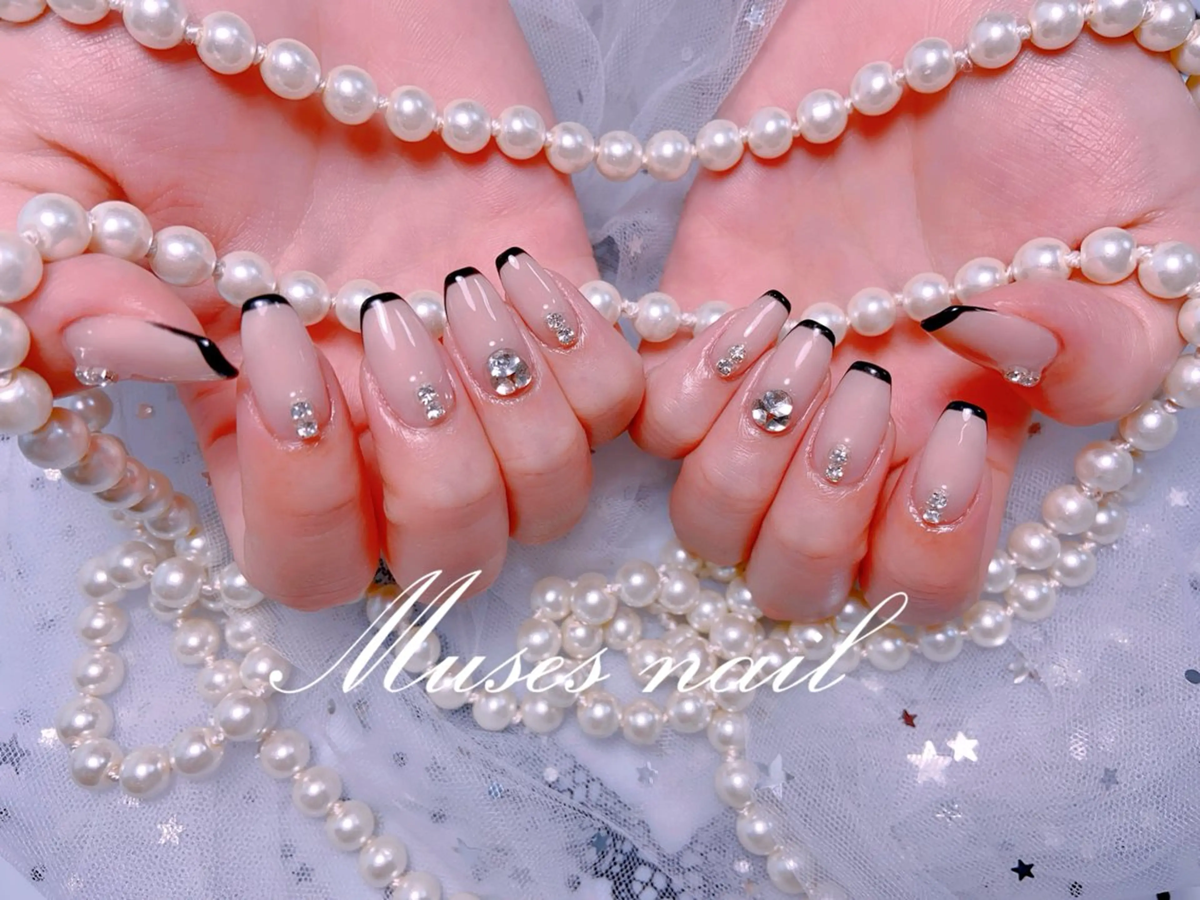 ネイル オーロラネイル チークネイル 長さ出し フレンチネイル ジェルネイル MUSES  NAIL  SALON所属・MUSES ネイルのネイルデザイン