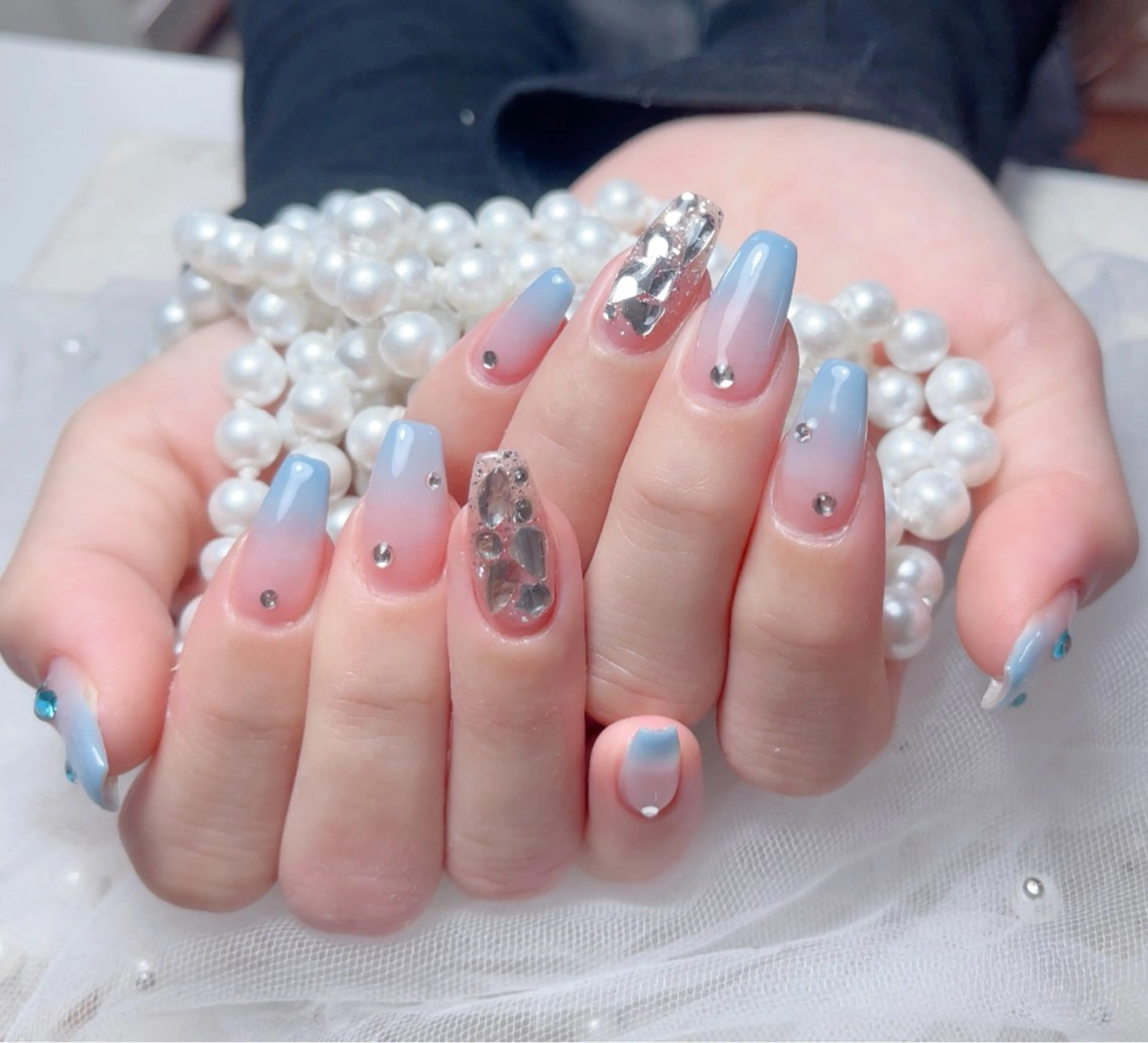 ネイル ハンドネイル M🌷nail 長さだし専門店のネイルデザイン