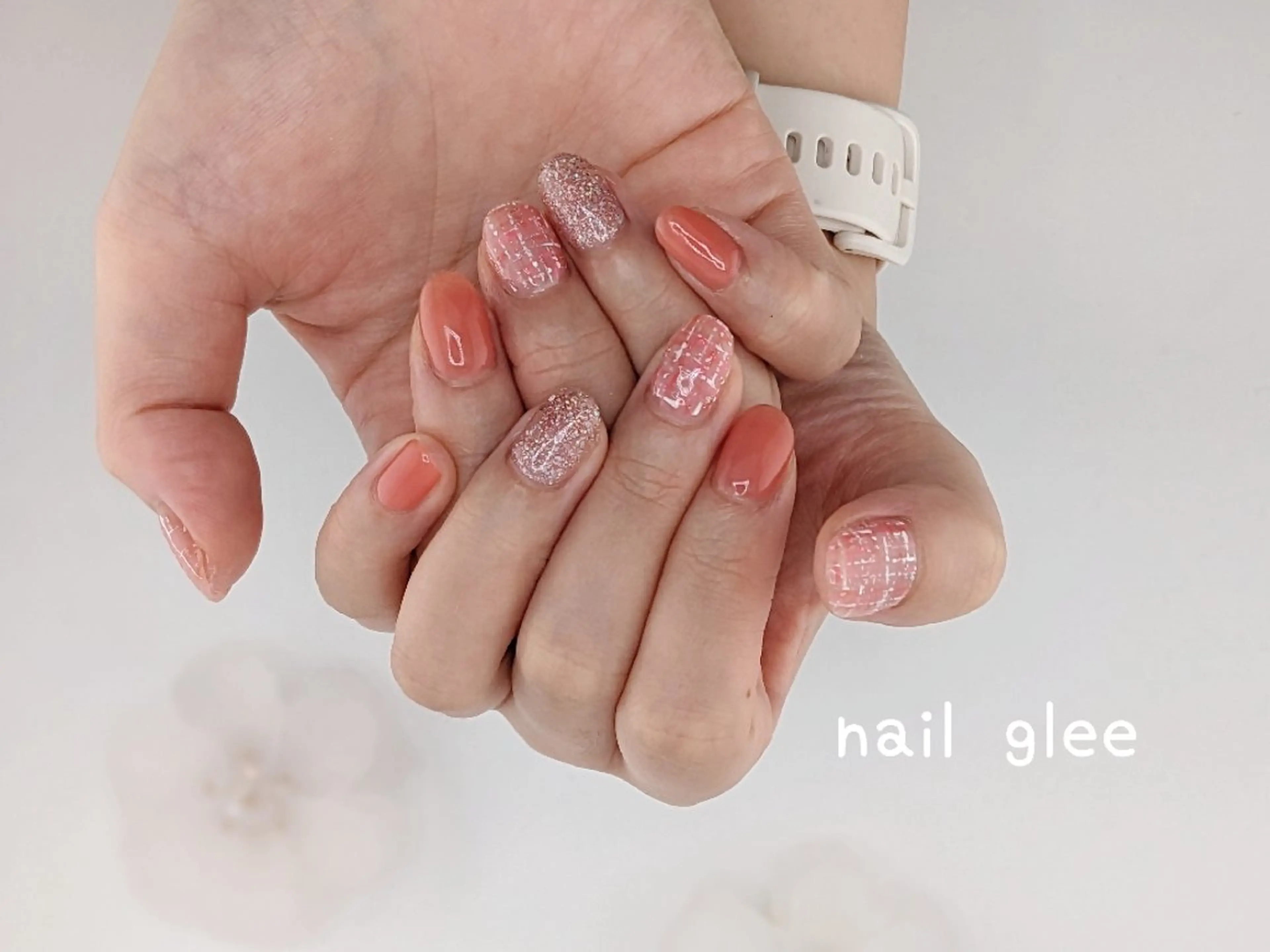ネイル ツイードネイル ハンドネイル Azusa .nail gleeのネイルデザイン