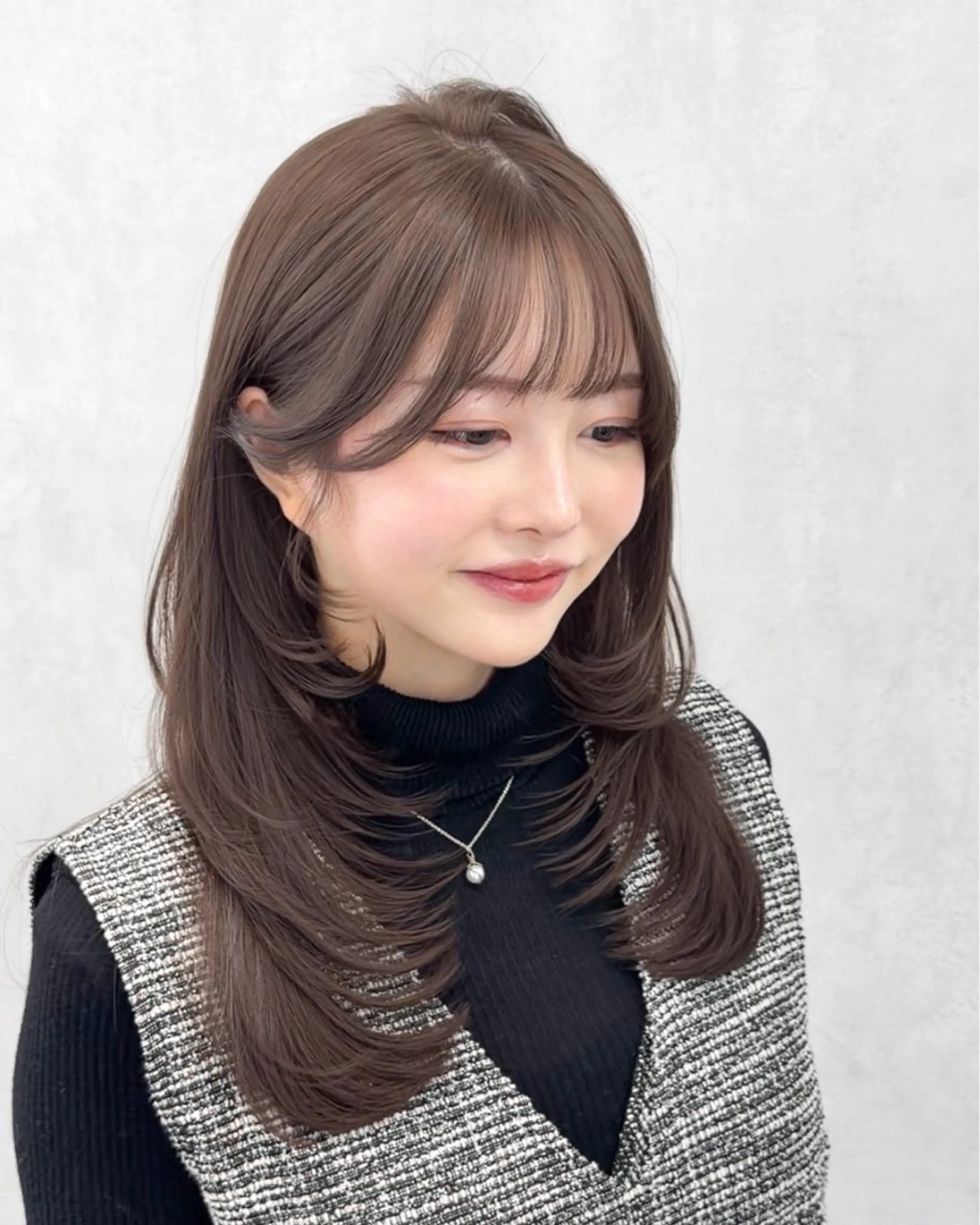 セミロング レイヤーカット カット ヘアカラー トリートメント 髪質改善VALETTE福岡天神所属・髪質改善/レイヤー /韓国ヘアNOBUのヘアスタイル