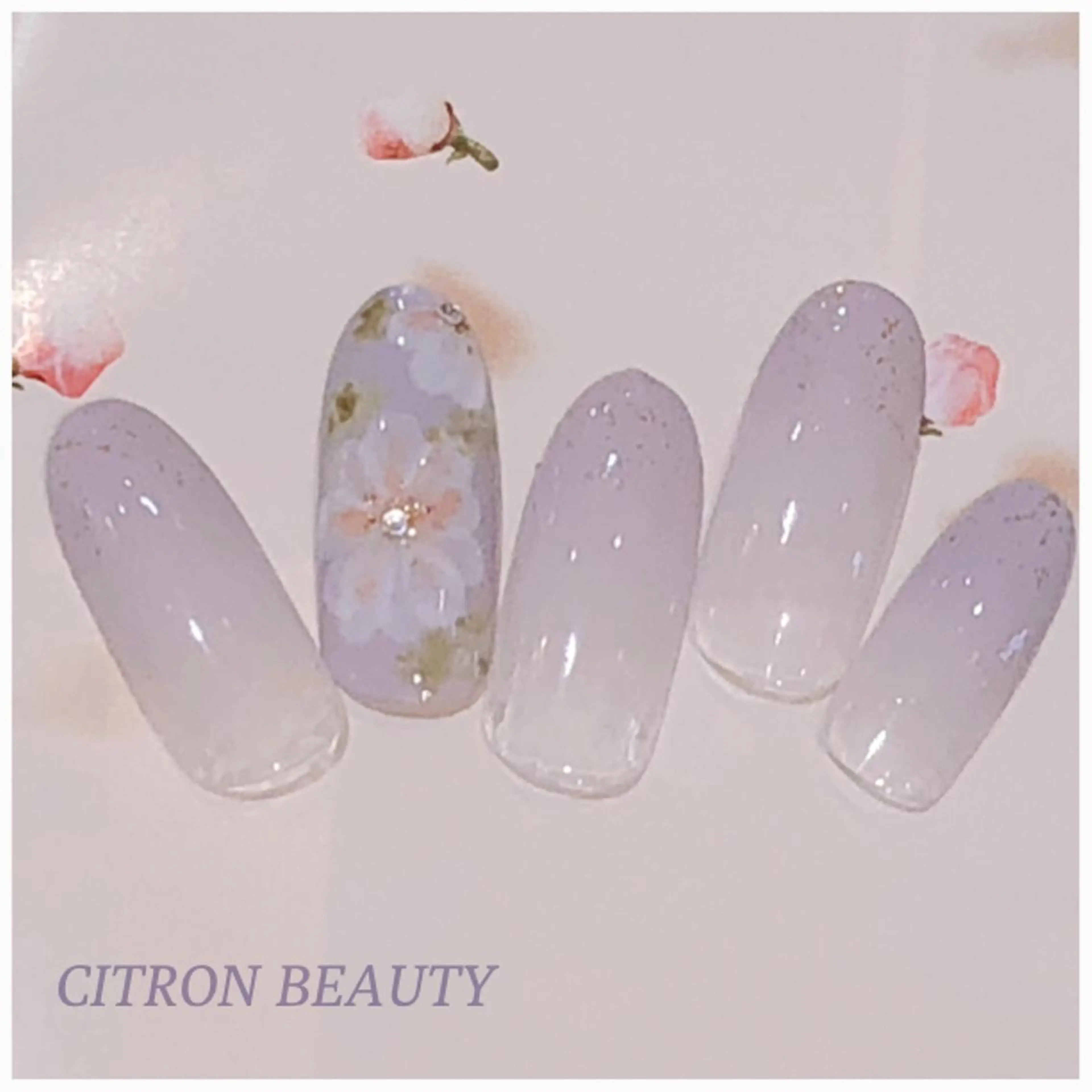 ネイル グラデーション パープル CITRON NAIL💅練習生のネイルデザイン