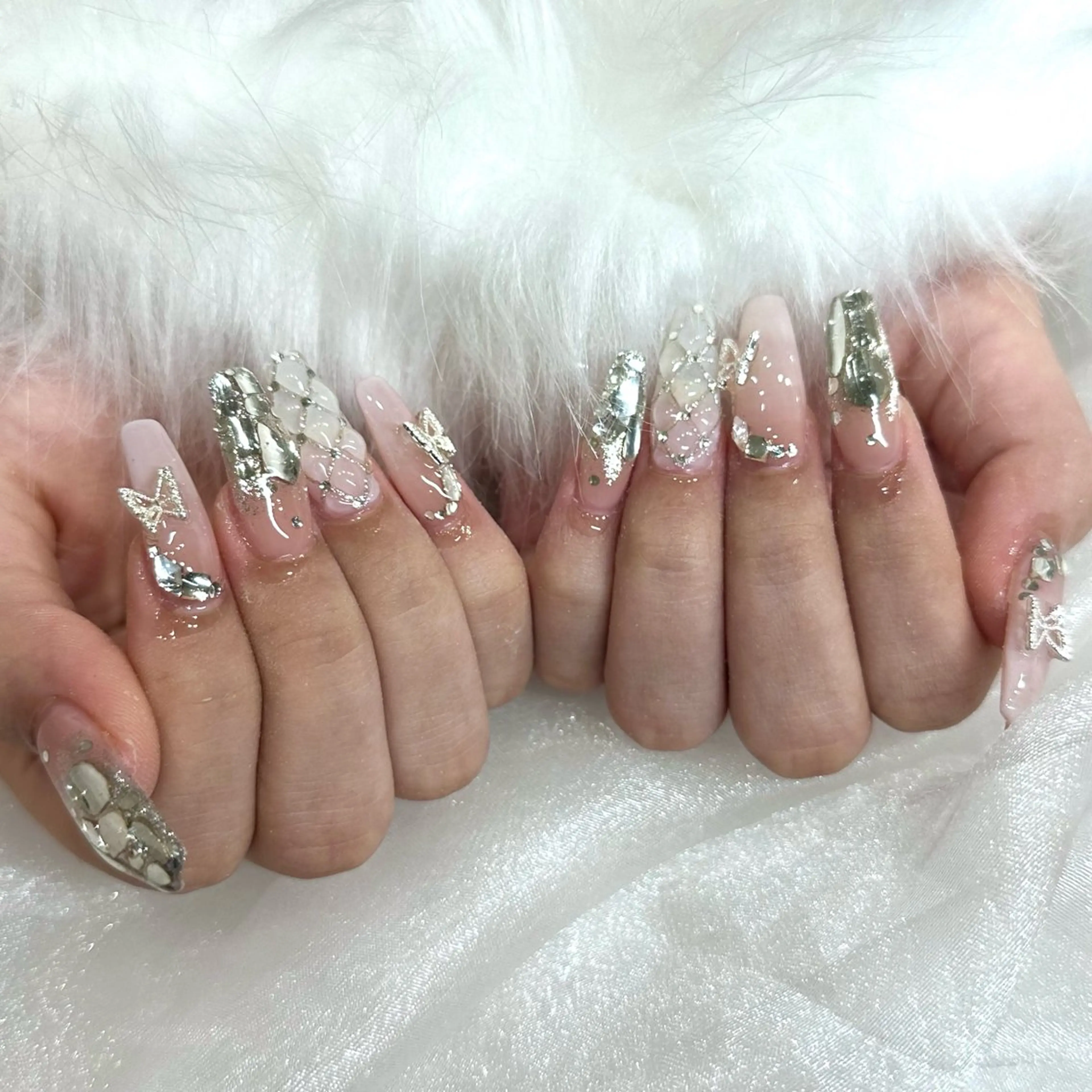 長さだし10本＋持ち込みdesignネイル🎀の写真