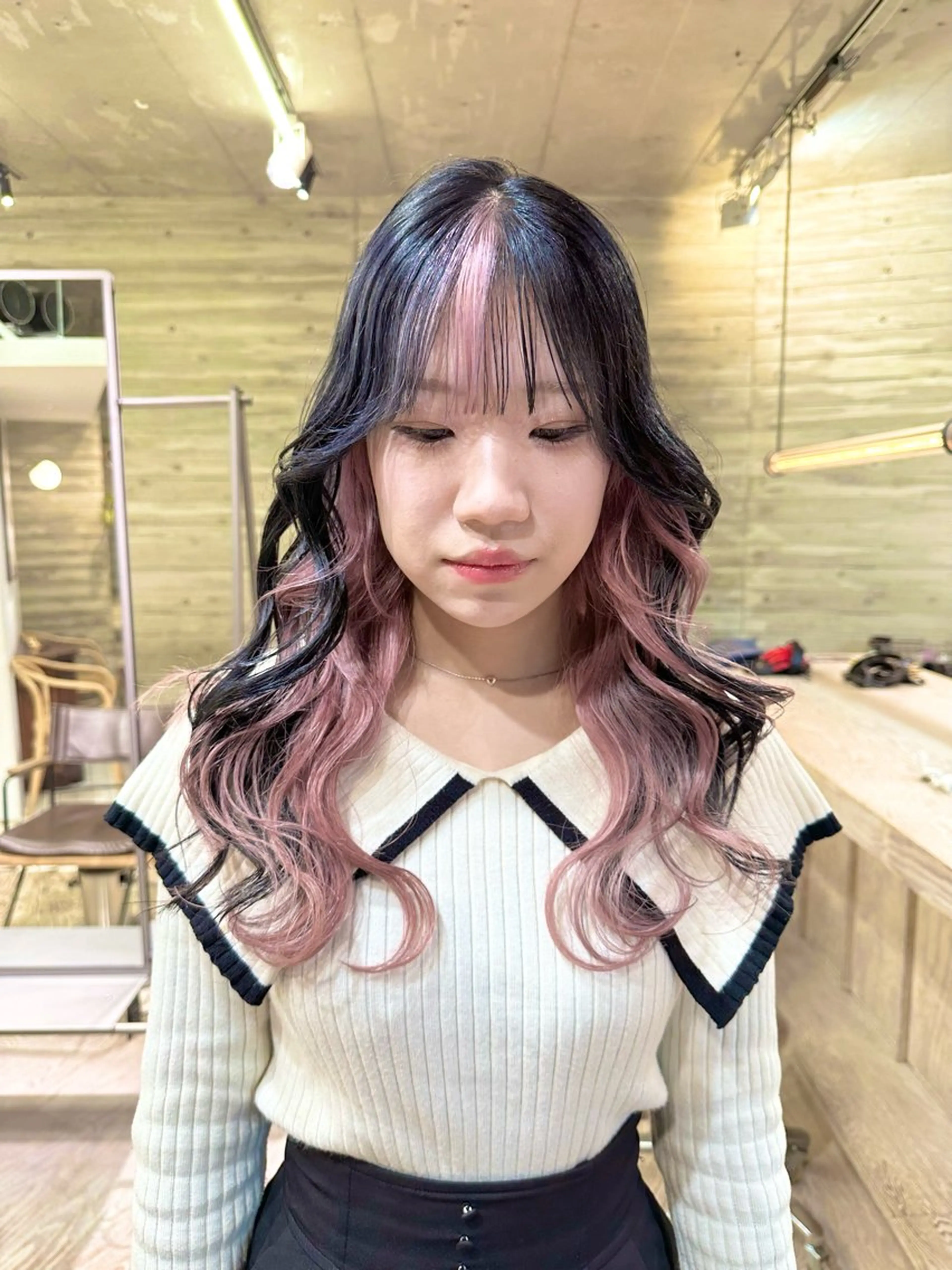 ロング カラー ヘアカラー トリートメント ヘッドスパ ヘアセット kai .のヘアスタイル