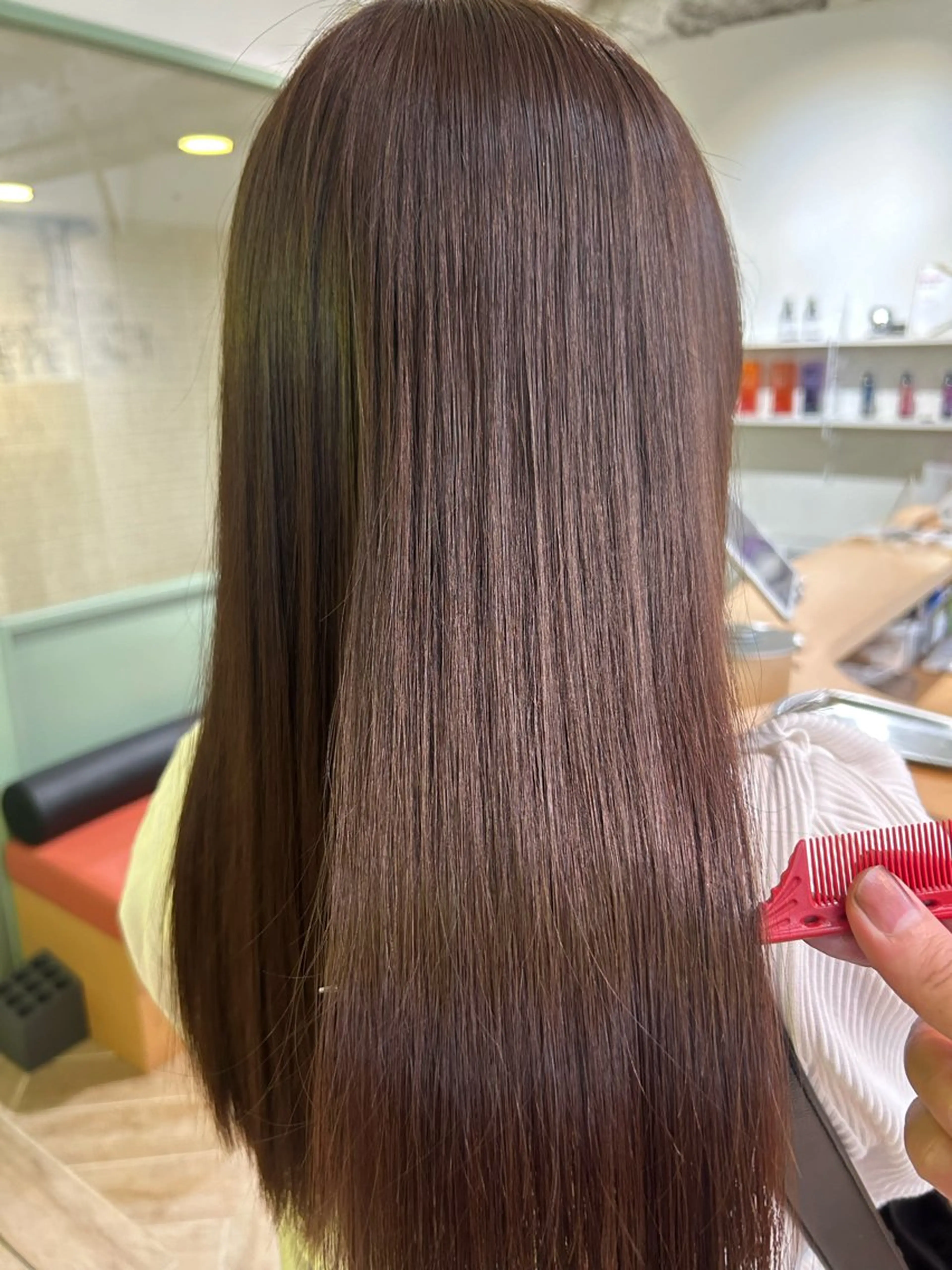 セミロング カラー カット ヘアカラー ベージュ/ダブルカラ ー/新潟駅/青柳萌果のヘアスタイル