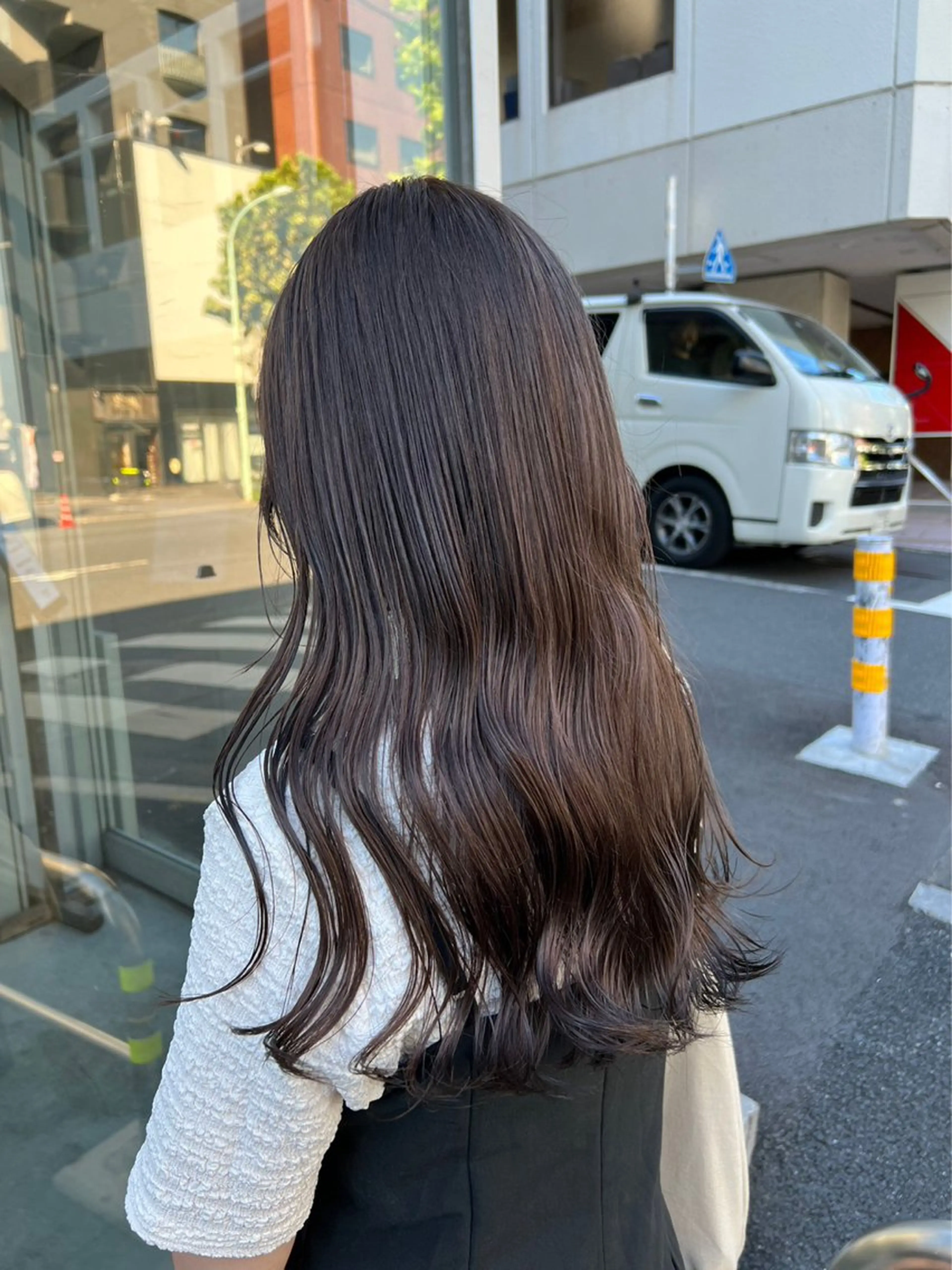 セミロング カラー ヘアアレンジ 透明感ラベンダー💗 SHOのヘアスタイル