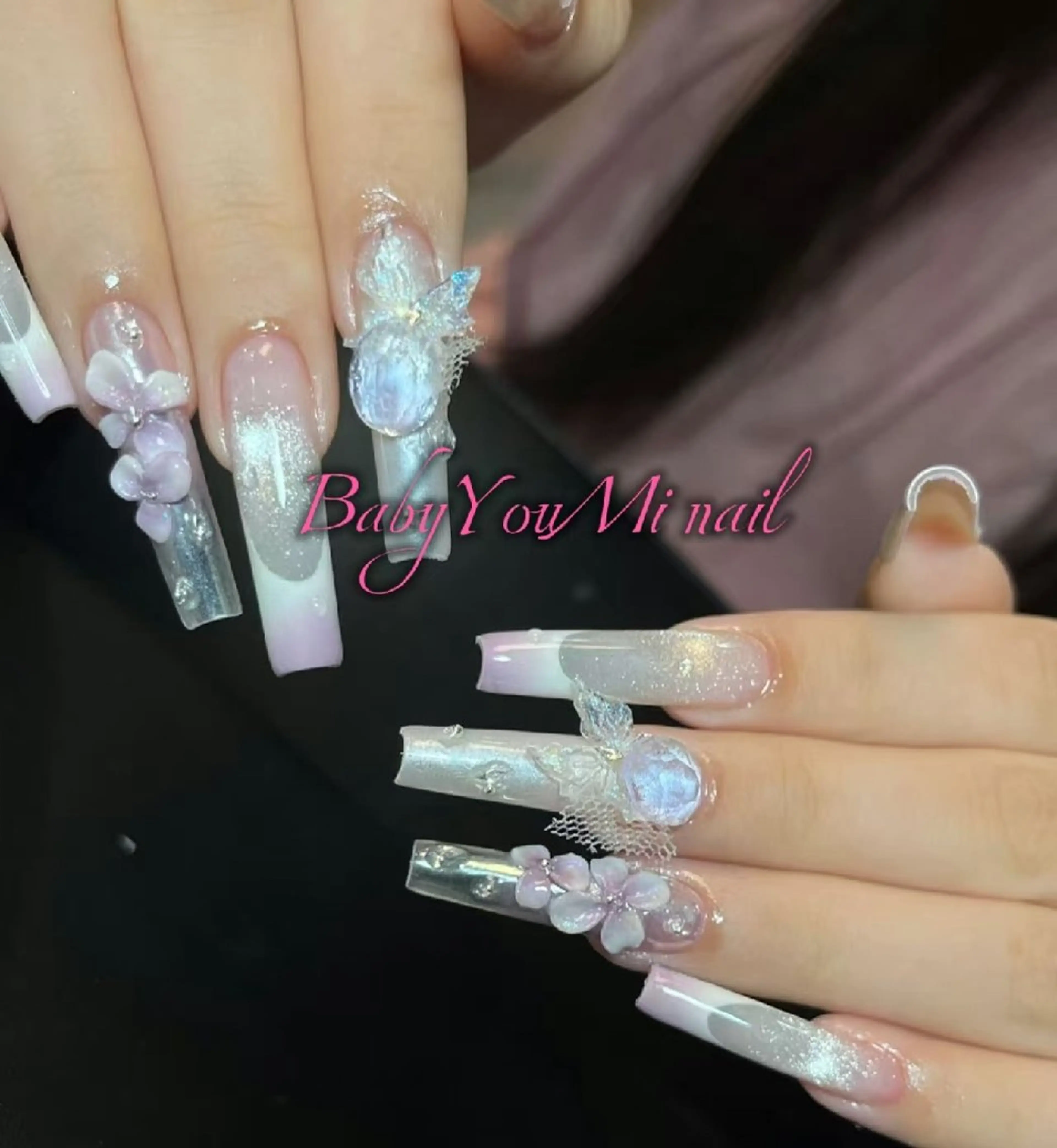 ネイル オーロラネイル フラワーネイル フットネイル フレンチネイル ジェルネイル ハンドネイル Oomiya 服部のネイルデザイン