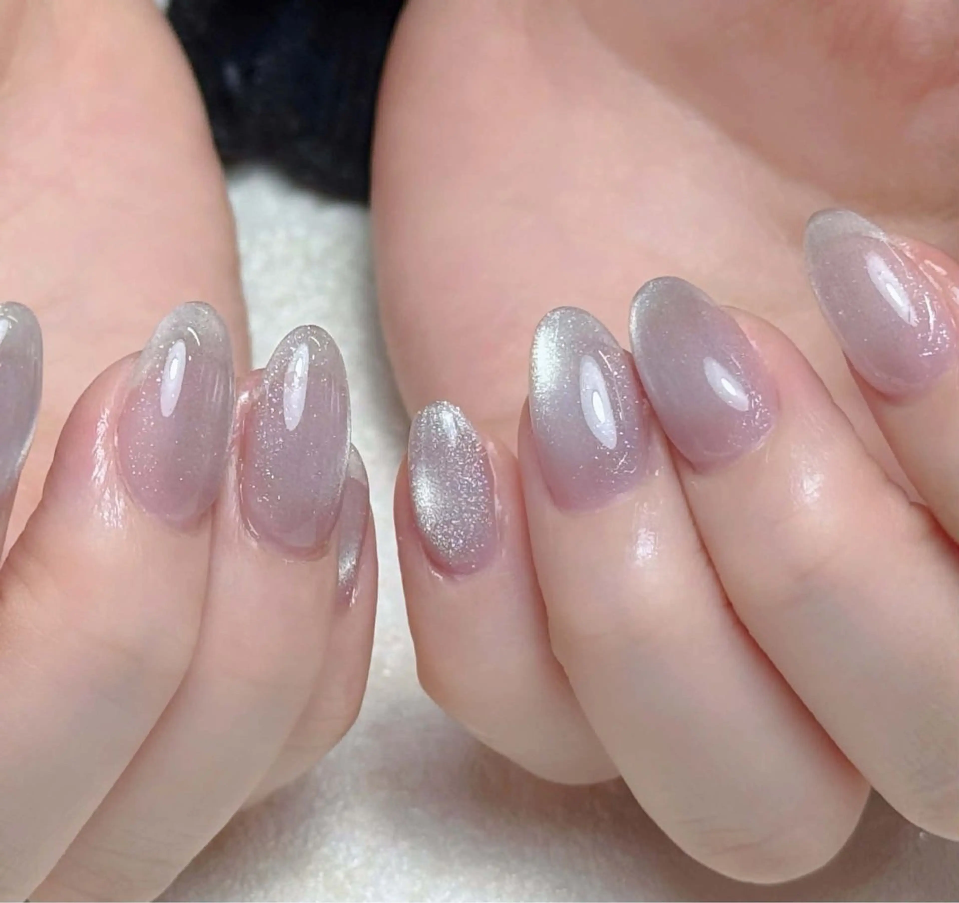 ネイル チークネイル 長さ出し フレンチネイル グラデーション キラキラネイル 中野駅から2分 MEO NAILのネイルデザイン