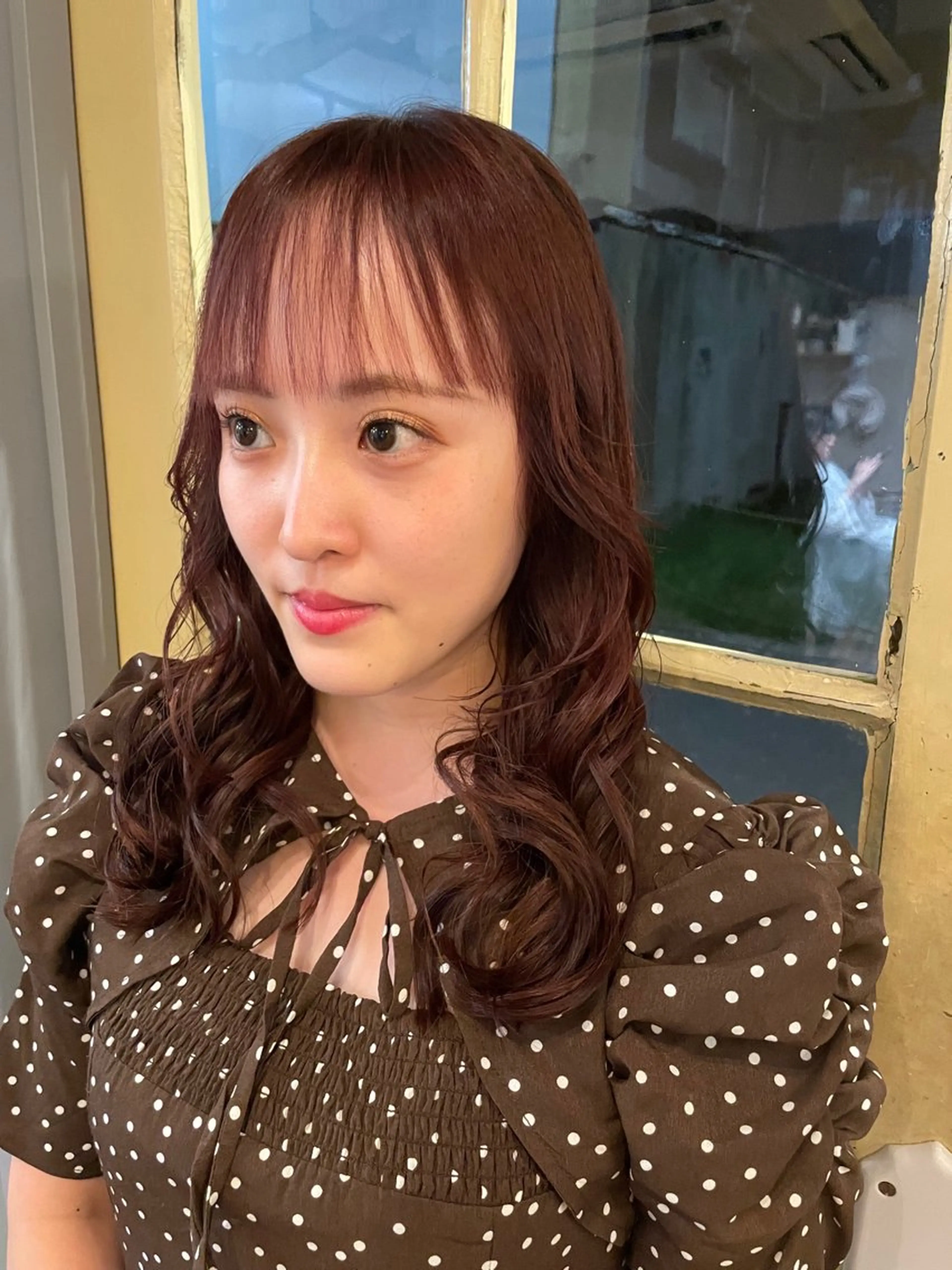 セミロング カラー KURIA‪‪*⋆ஐ ブリーチ/韓国ヘアのヘアスタイル