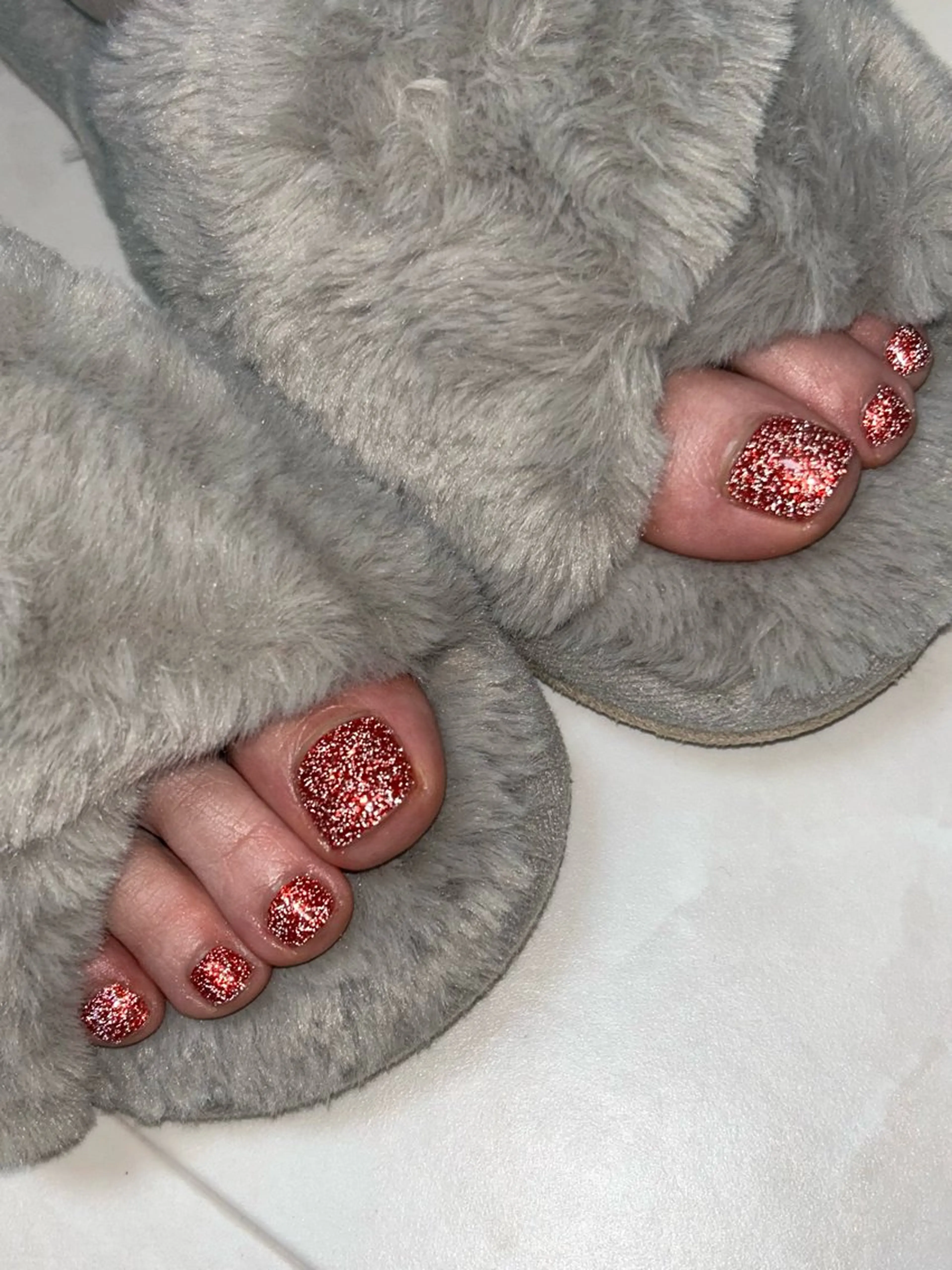 ネイル フラッシュネイル フットネイル キラキラネイル ワンカラーネイル フットネイル ten nail salon　かえでのネイルデザイン