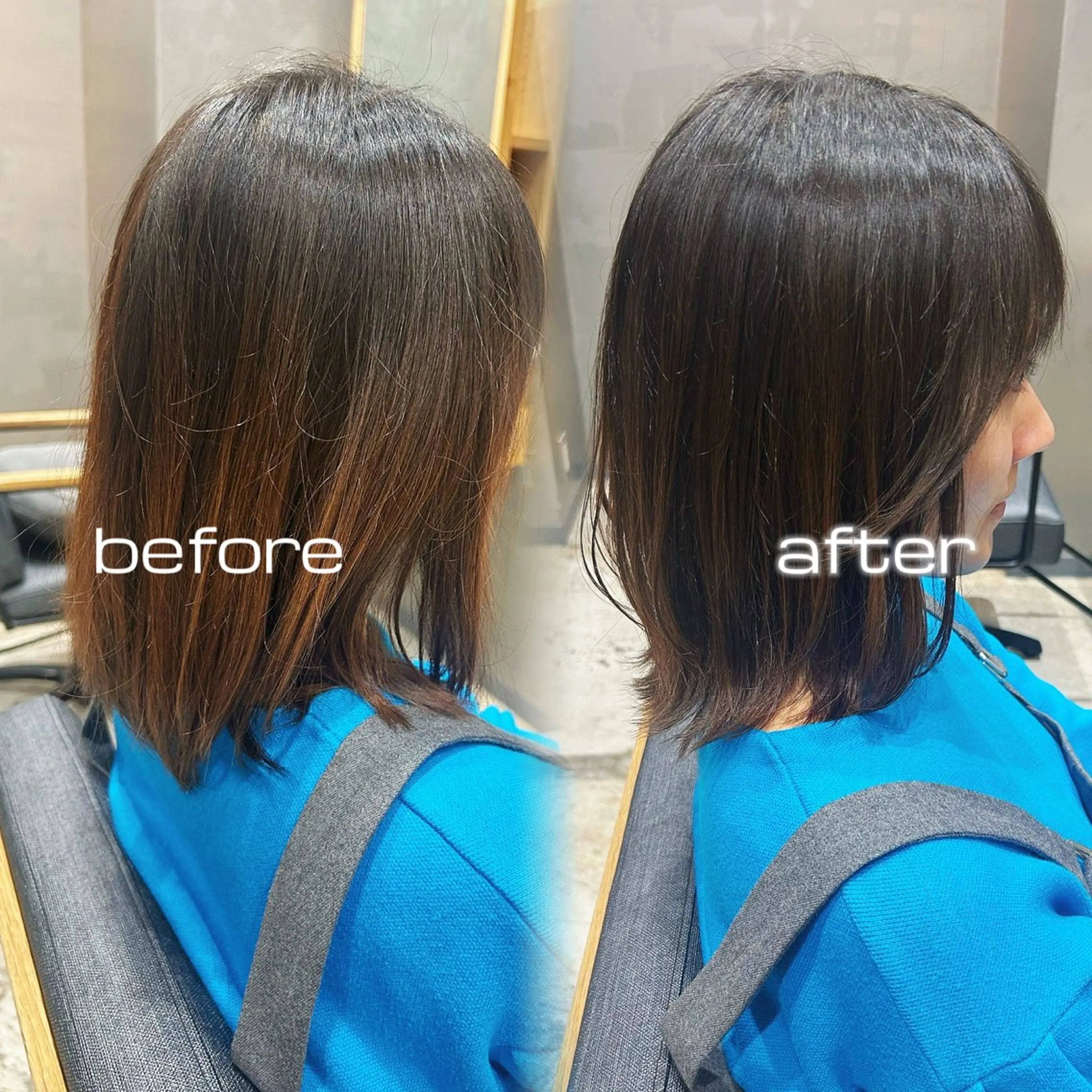 ミディアム くびれヘア 心斎橋🤍inity KIKOのヘアスタイル