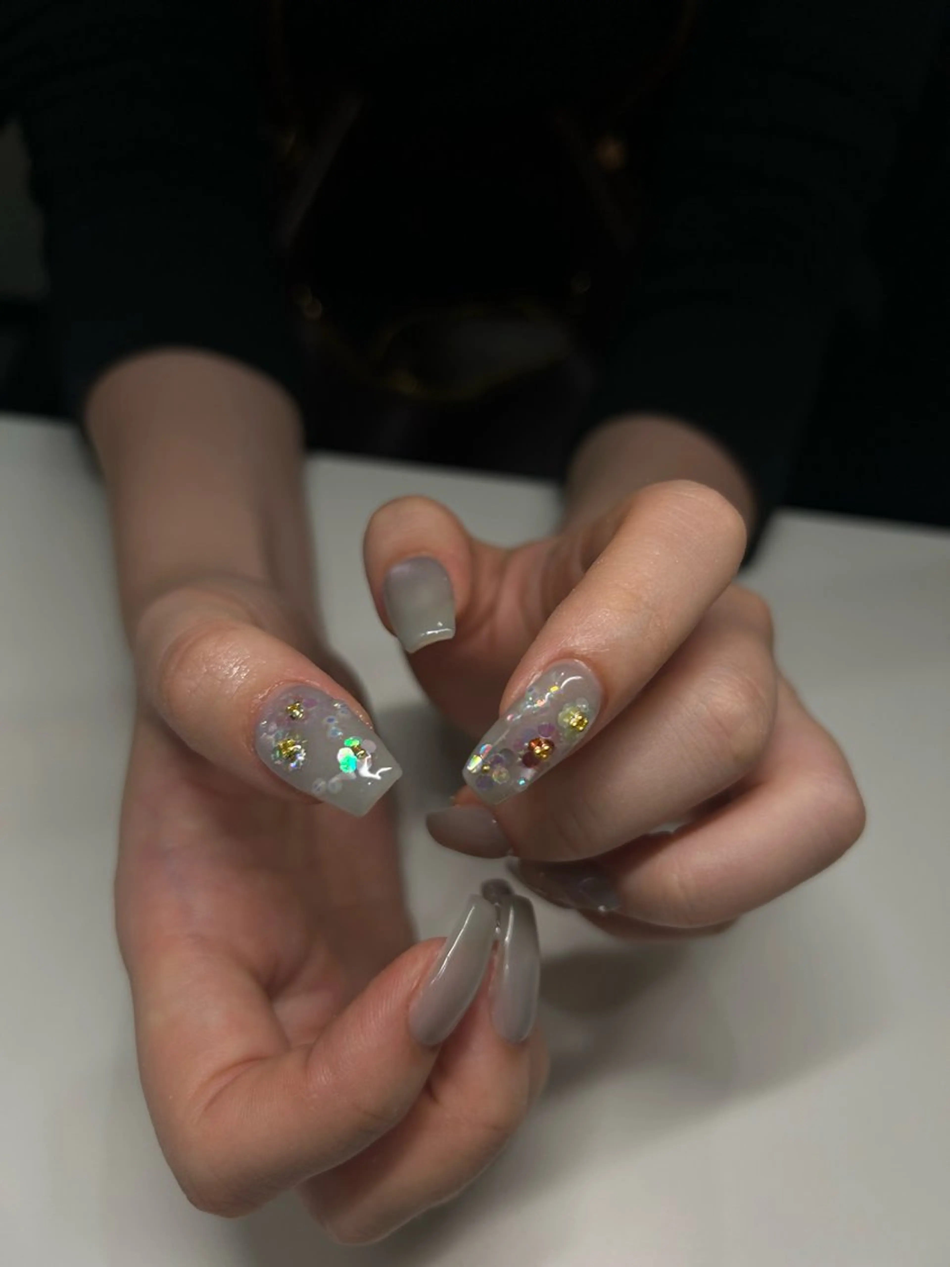 ネイル マグネットネイル ニュアンスネイル シンプルネイル Yuni.所属・sakae yurinaのネイルデザイン