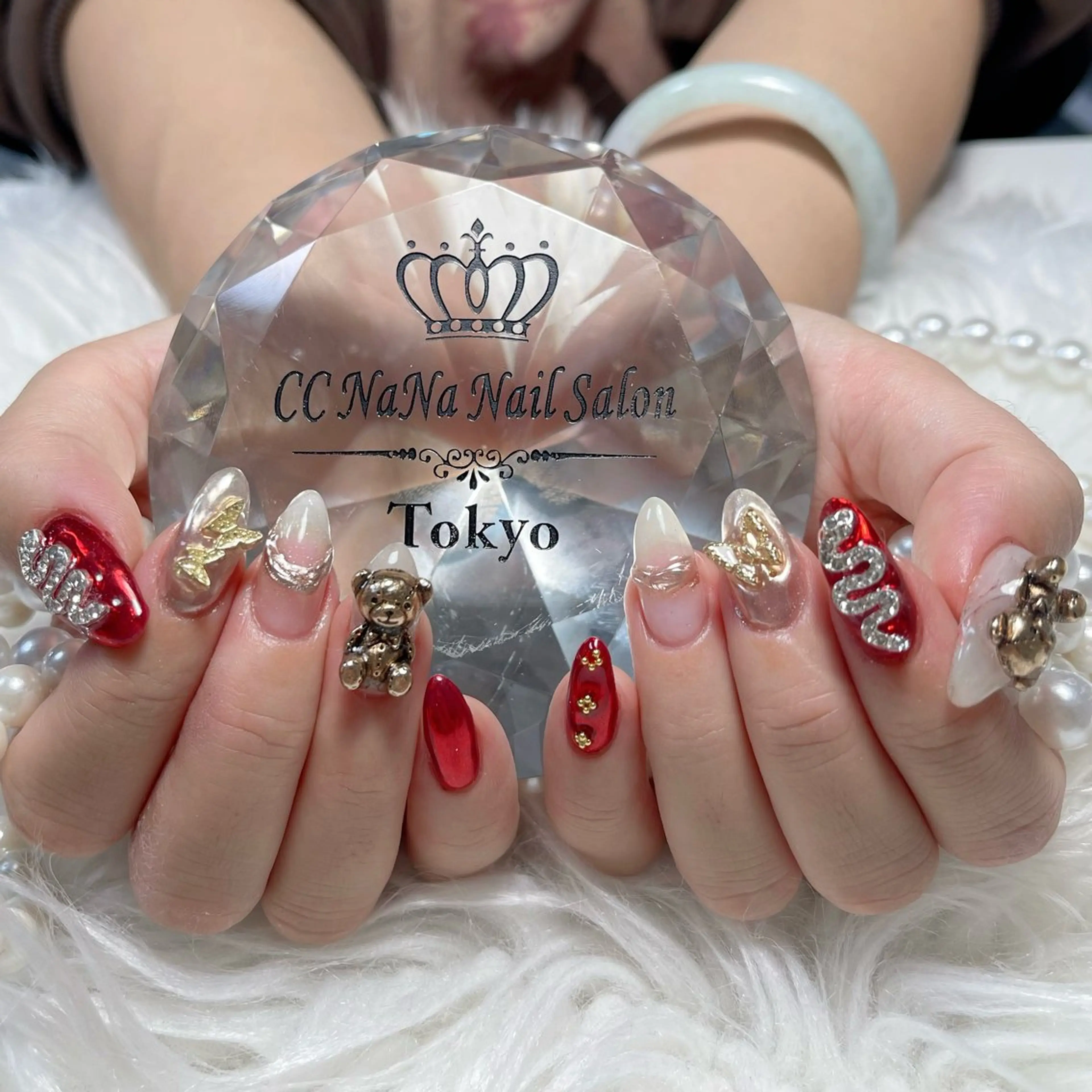 ネイル チークネイル フラッシュネイル ハート キラキラネイル 韓国ネイル ハンドネイル 💎CC・NaNa 韓国風ネイル🌙Cのネイルデザイン