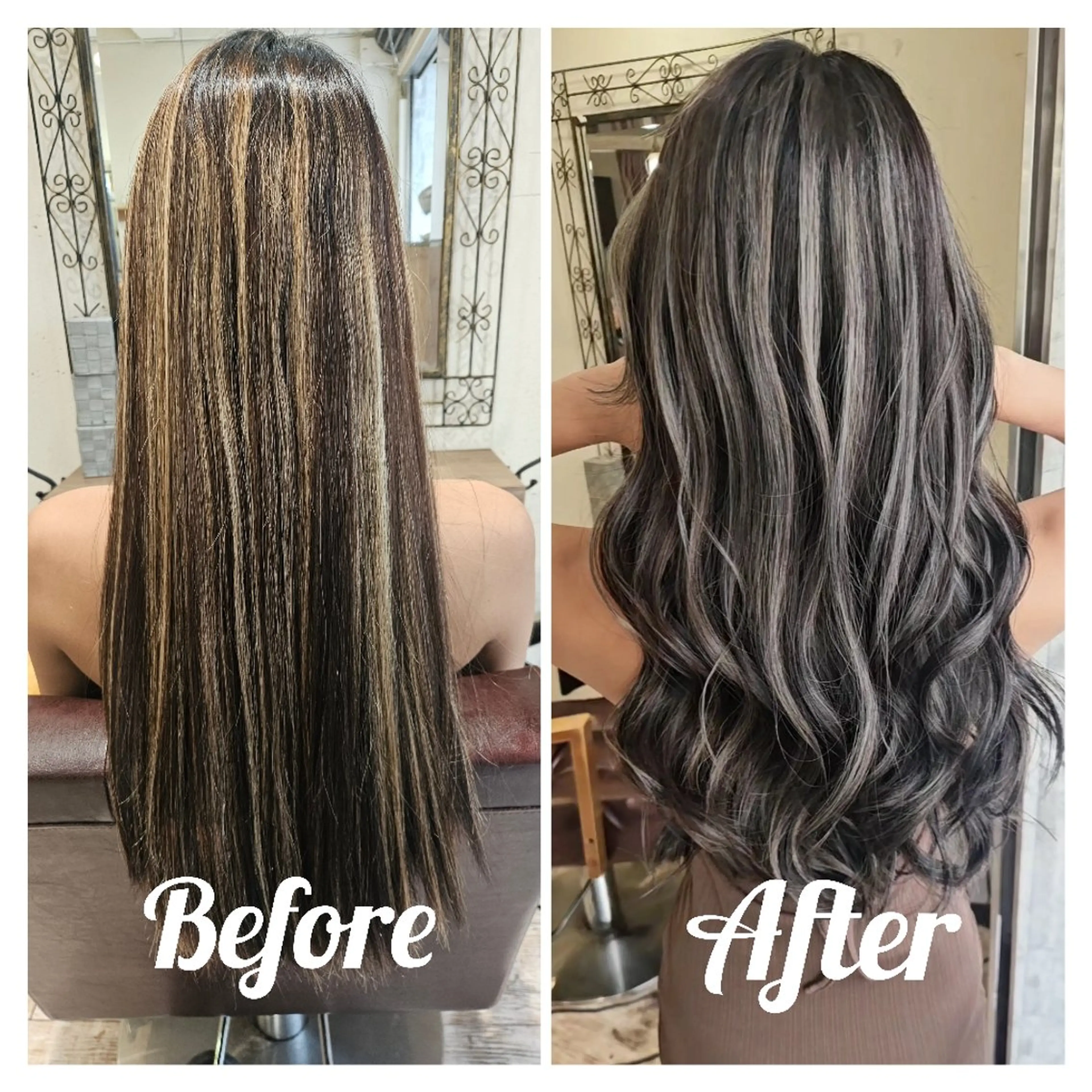 ロング ハイライト レイヤーカット ヘアカラー cherie所属・バレイヤージュ/ ハイライト/大内格のヘアスタイル