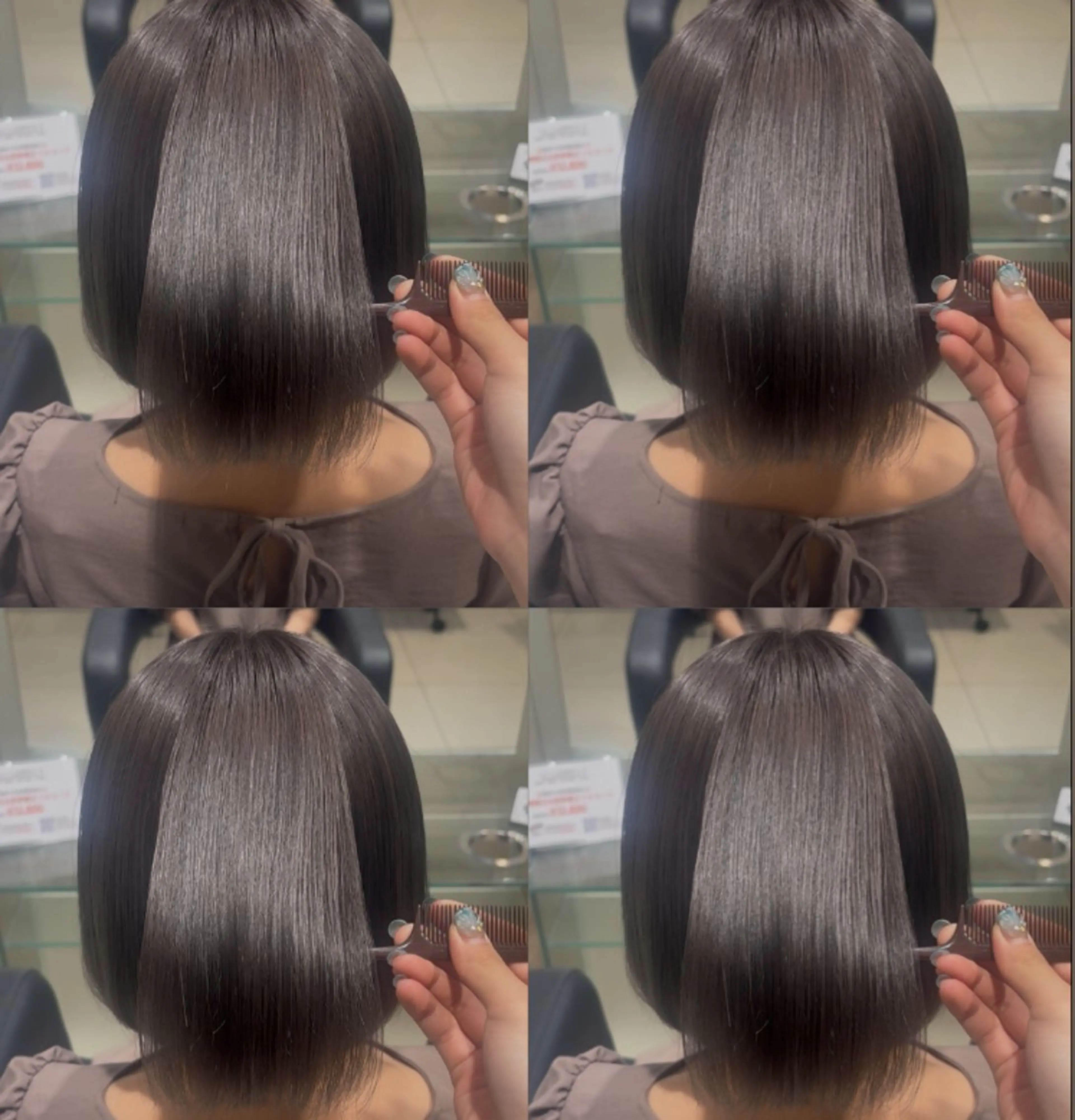 ミディアム カラー カット ヘアカラー トリートメント 【美髪を叶える ❤️‍🔥】加藤沙梨のヘアスタイル